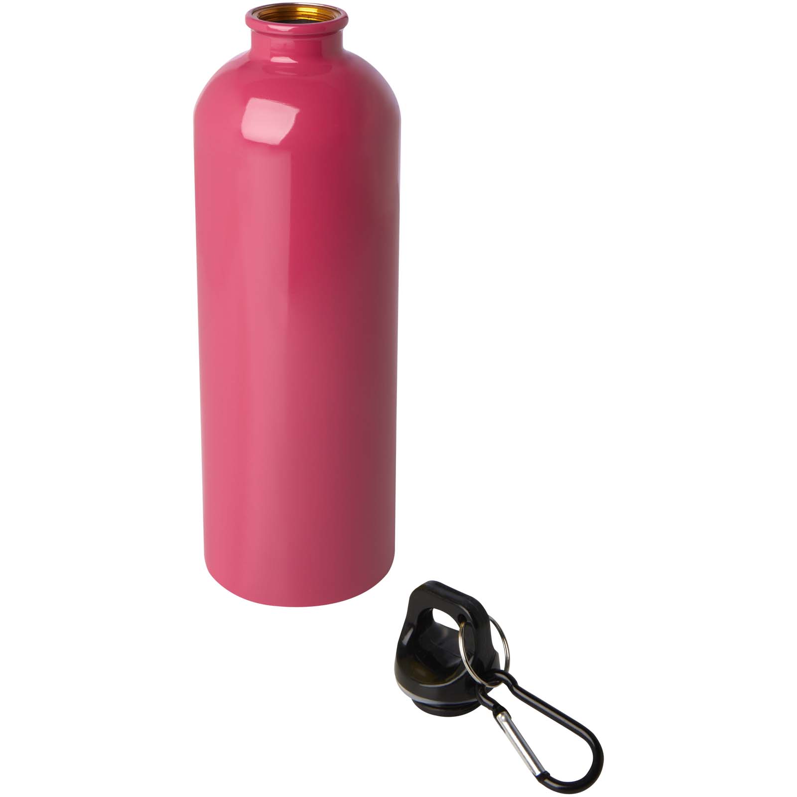 Bouteille d'eau Oregon de 750 ml simple paroi en acier recyclé certifié RCS avec mousqueton