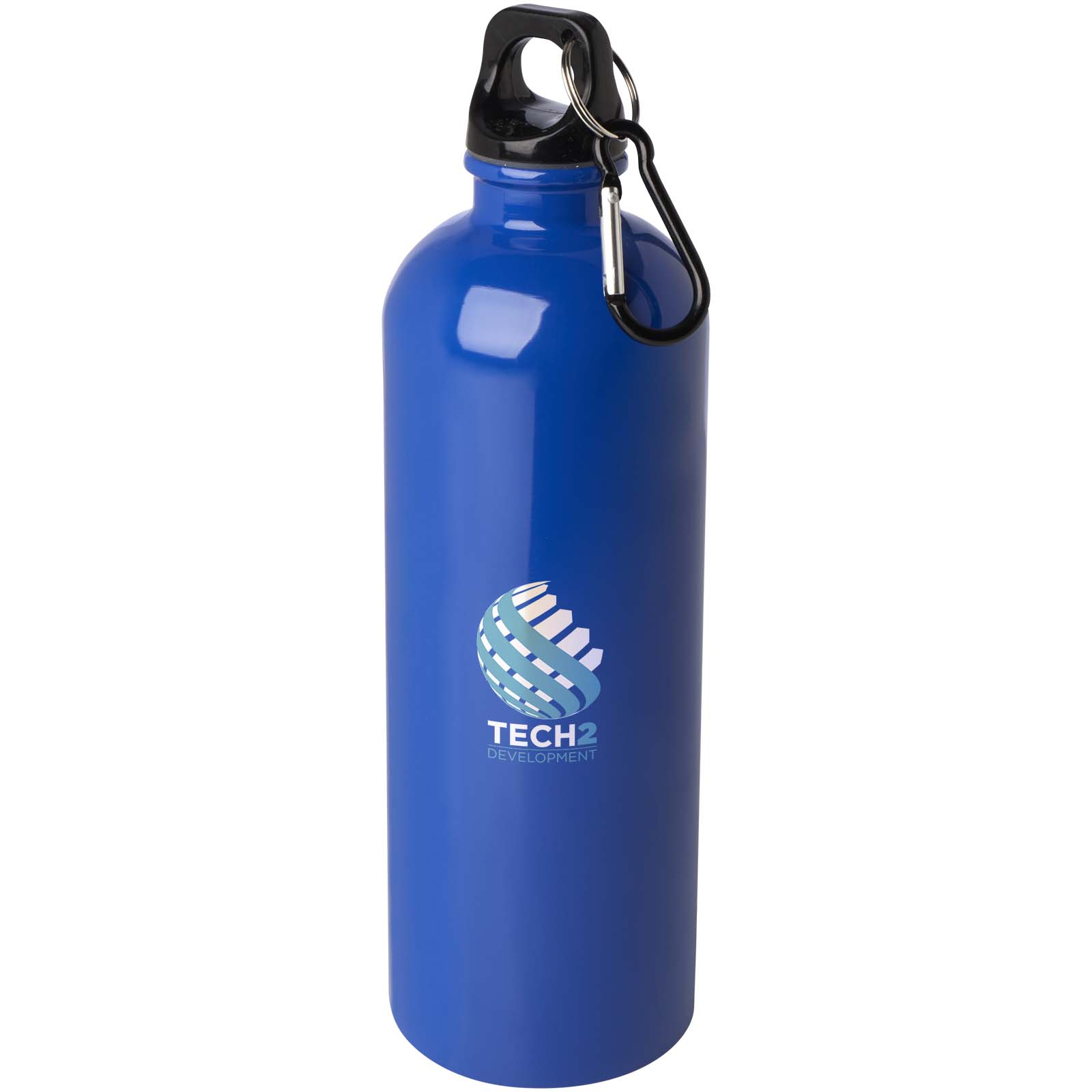 Bouteille d'eau Oregon de 750 ml simple paroi en acier recyclé certifié RCS avec mousqueton