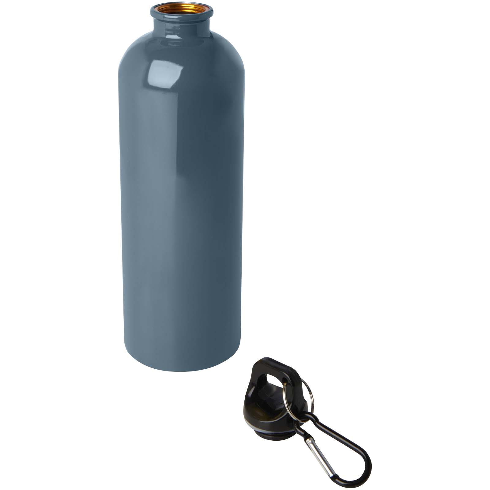 Bouteille d'eau Oregon de 750 ml simple paroi en acier recyclé certifié RCS avec mousqueton