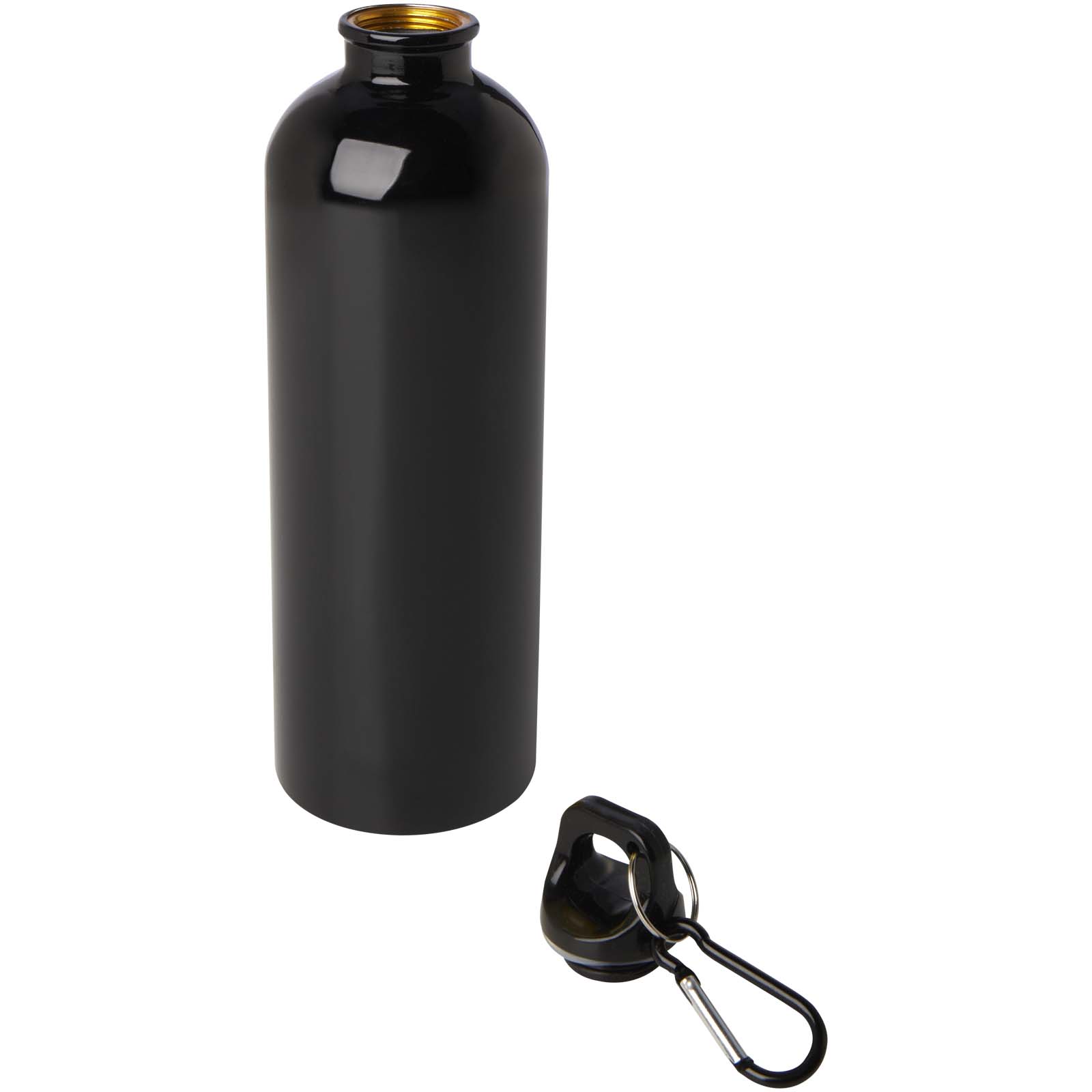 Bouteille d'eau Oregon de 750 ml simple paroi en acier recyclé certifié RCS avec mousqueton