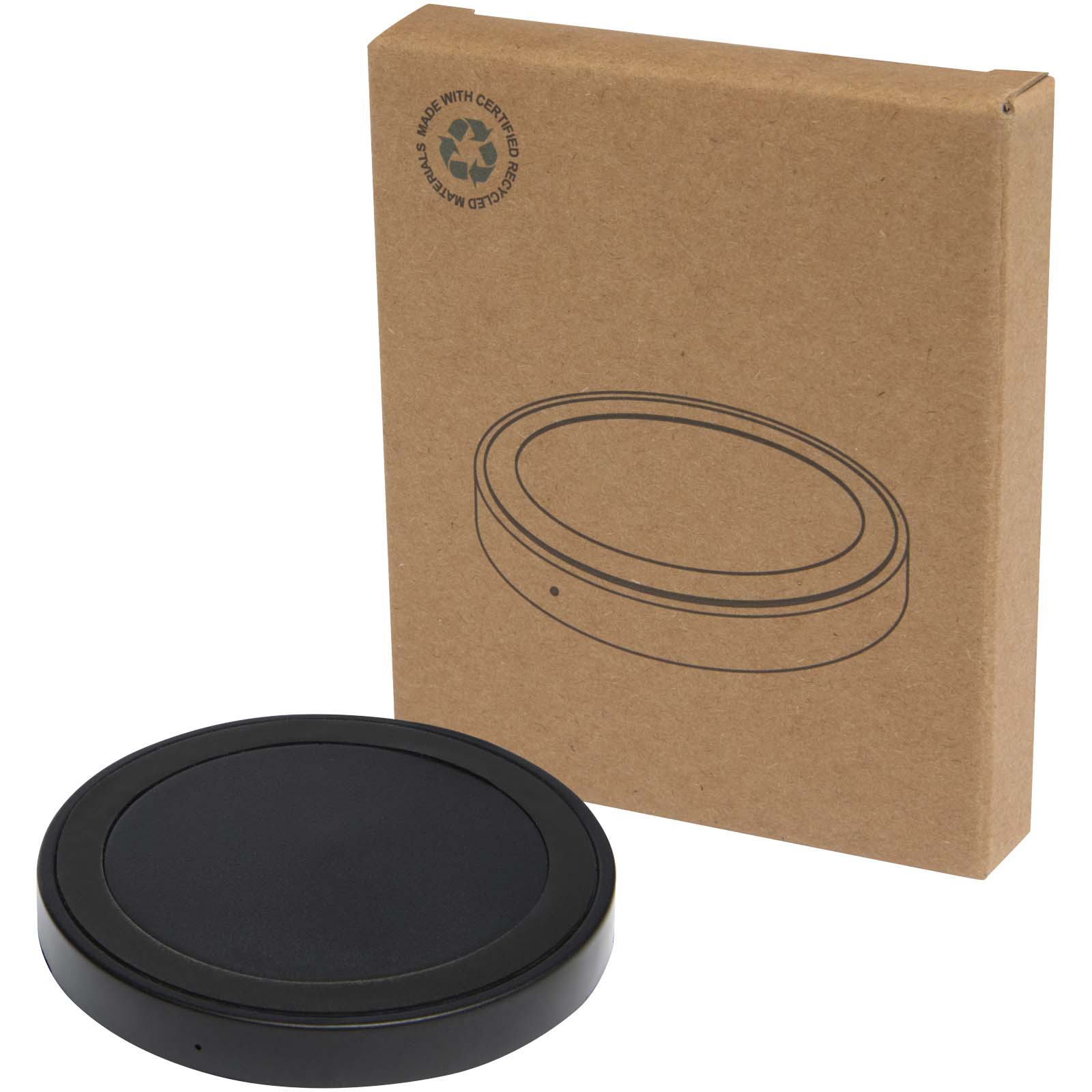 Tapis de charge sans fil Freal de 15 W en plastique recyclé