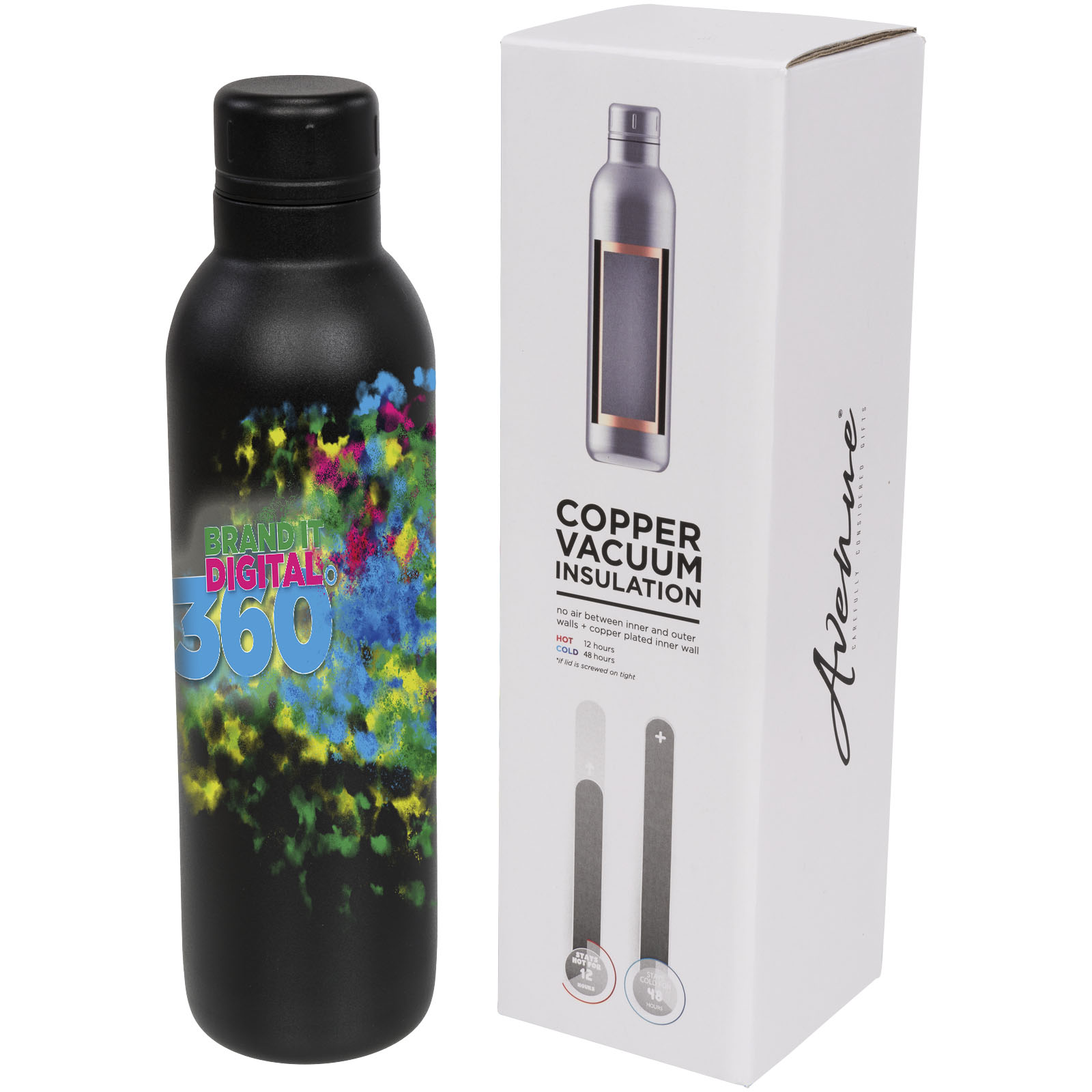 Bouteille de sport de 510ml avec isolation par le vide et couche de cuivre Odin