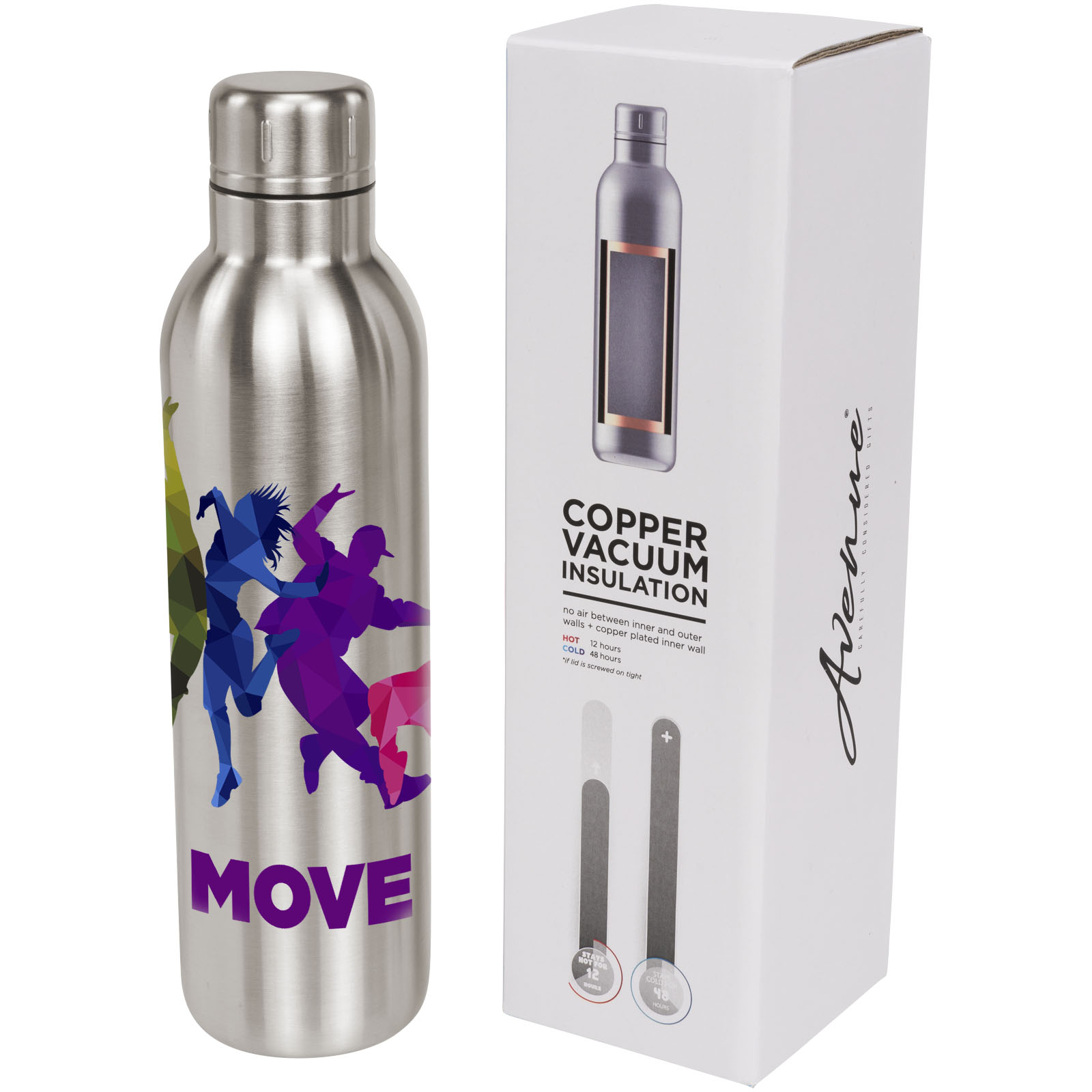 Bouteille de sport de 510ml avec isolation par le vide et couche de cuivre Odin