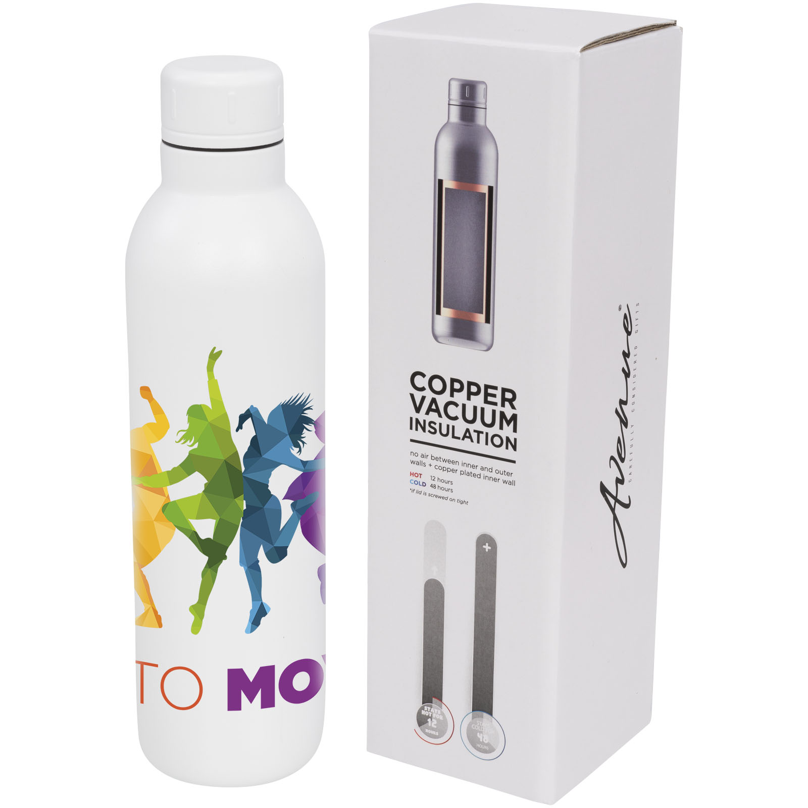 Bouteille de sport de 510ml avec isolation par le vide et couche de cuivre Odin