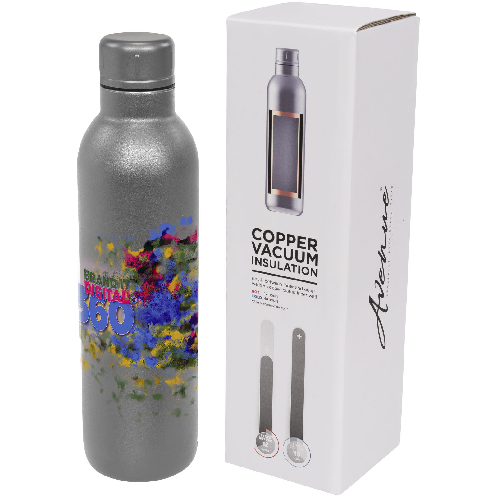 Bouteille de sport de 510ml avec isolation par le vide et couche de cuivre Odin