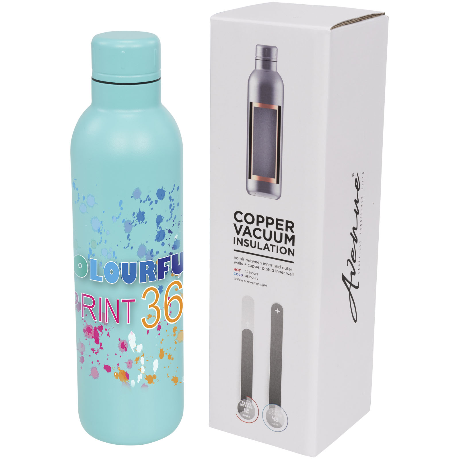 Bouteille de sport de 510ml avec isolation par le vide et couche de cuivre Odin