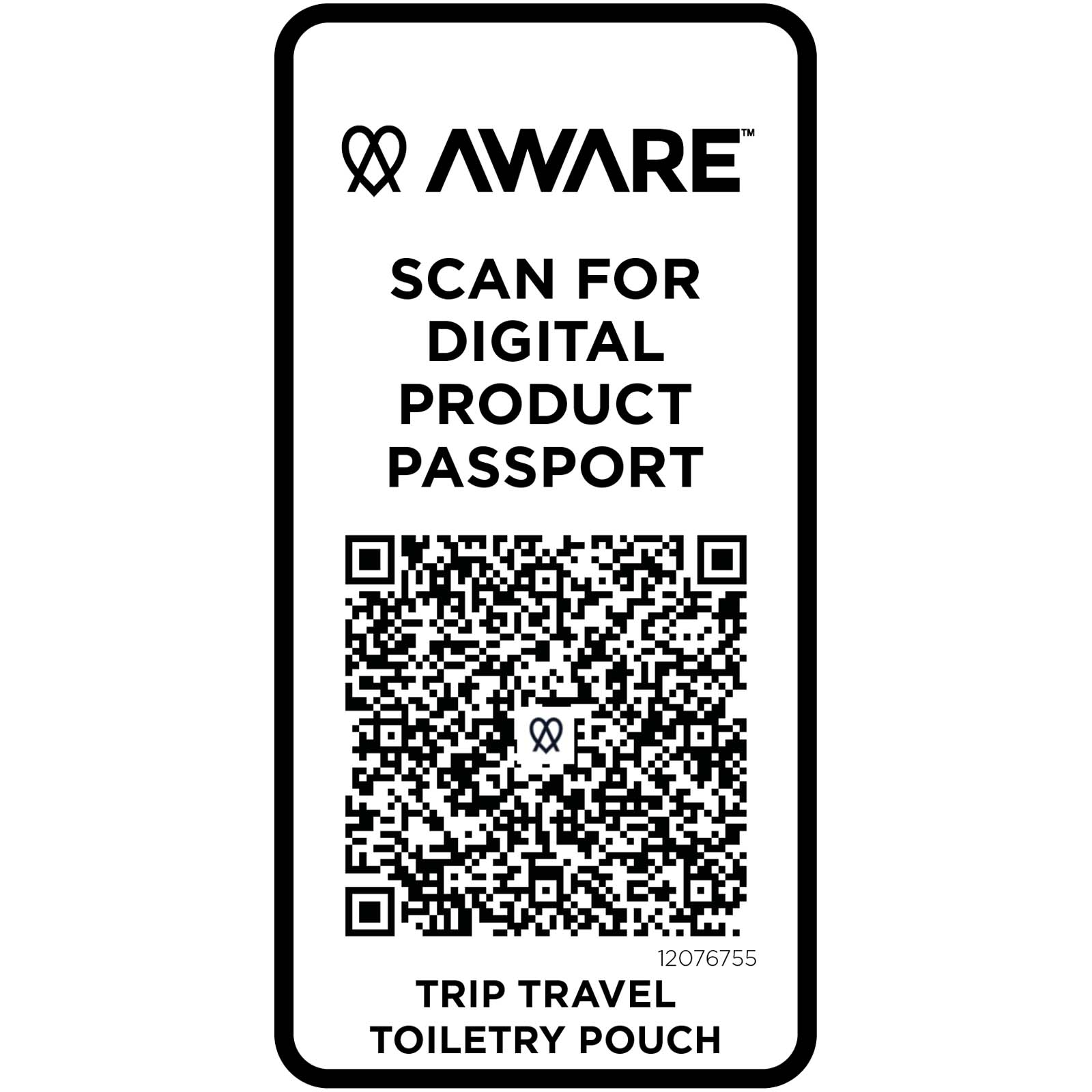 Trousse de toilette de voyage Trip Aware™ de 2 L en matériaux recyclés