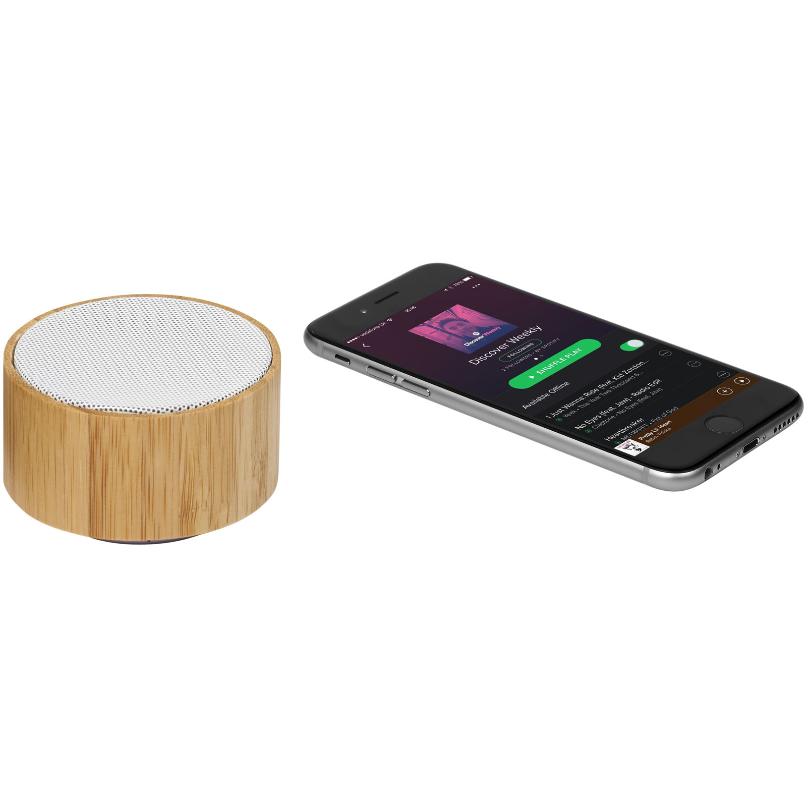 Haut-parleur Bluetooth® en bambou Cosmos