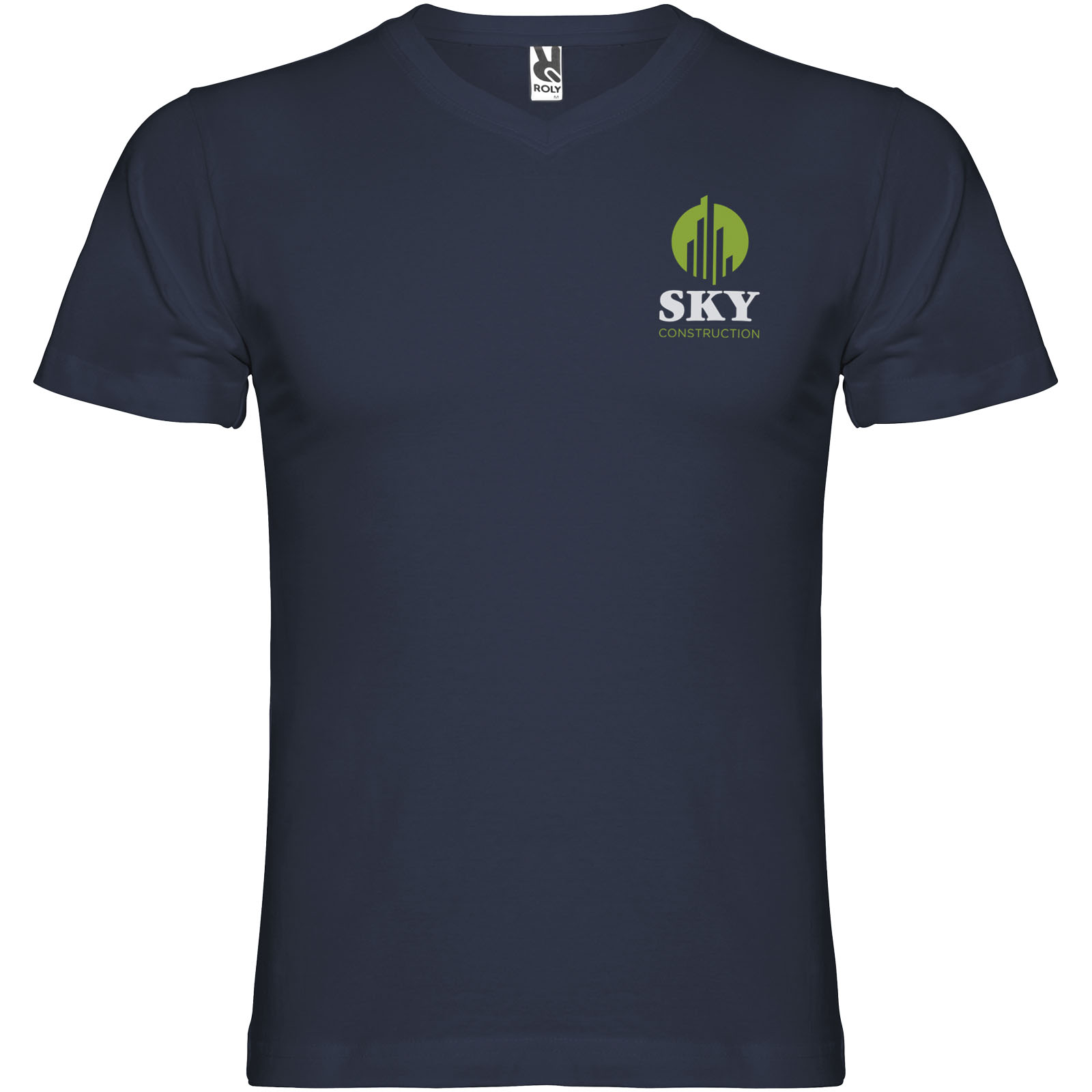 Roly T-shirt de 155 g/m² Samoyedo à col en V et manches courtes pour homme