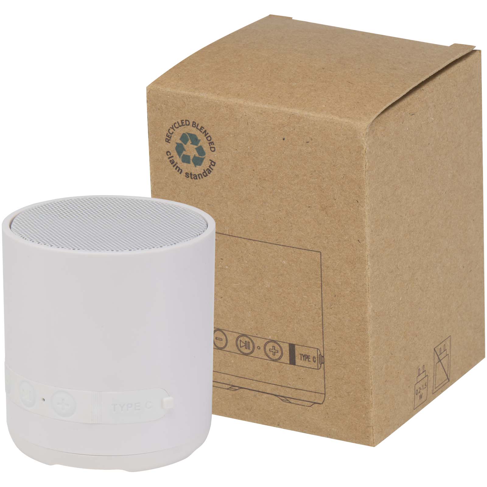 Haut-parleur Hunor sans fil de 3 W en plastique recyclé