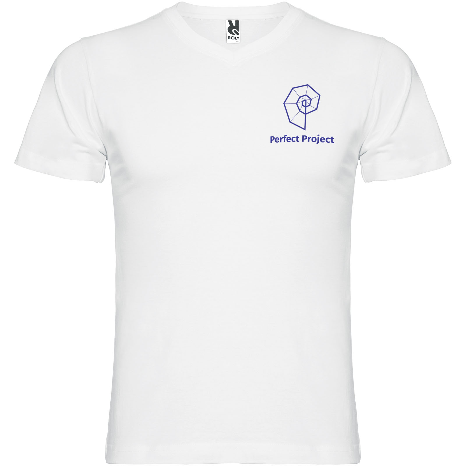 Roly T-shirt de 155 g/m² Samoyedo à col en V et manches courtes pour homme