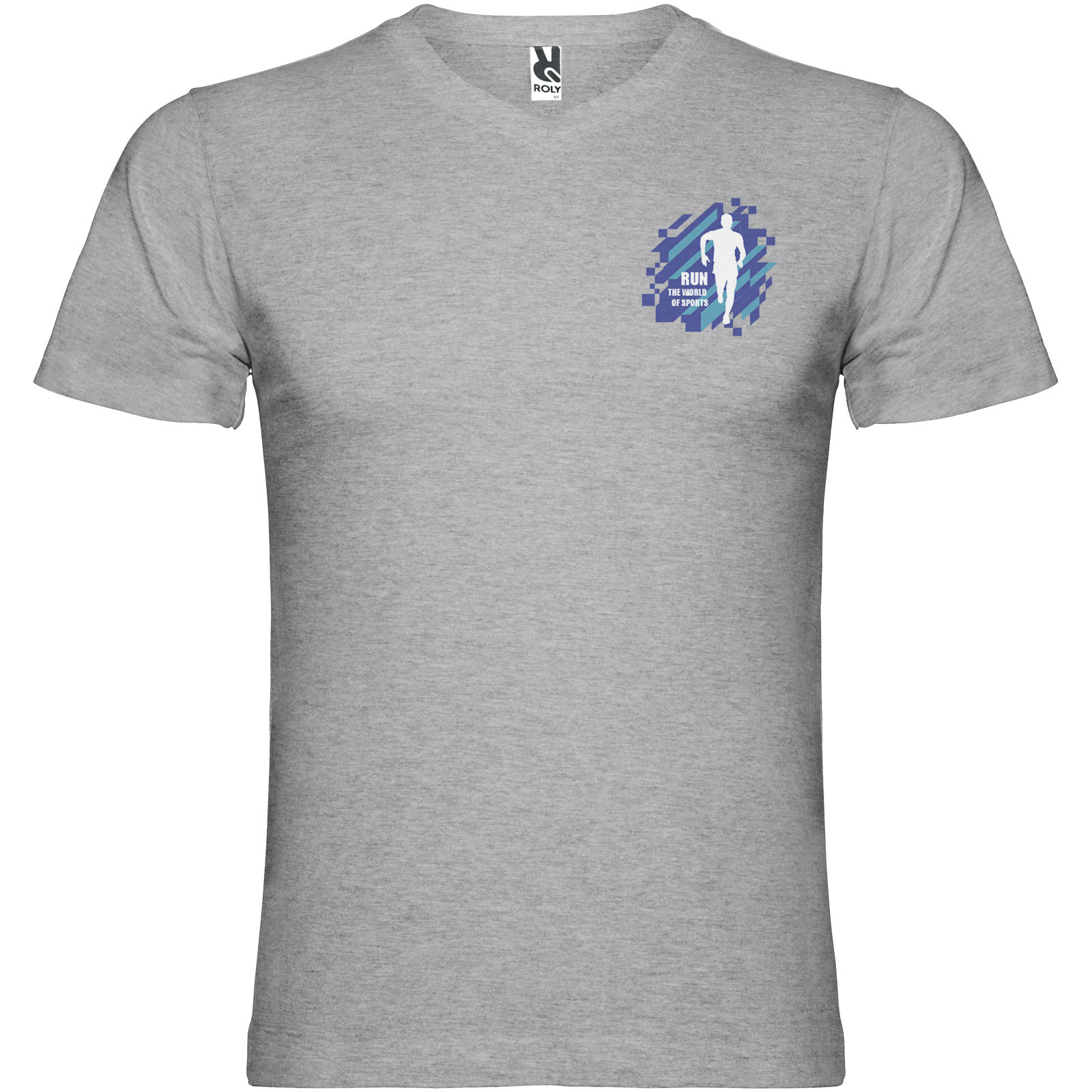 Roly T-shirt de 155 g/m² Samoyedo à col en V et manches courtes pour homme