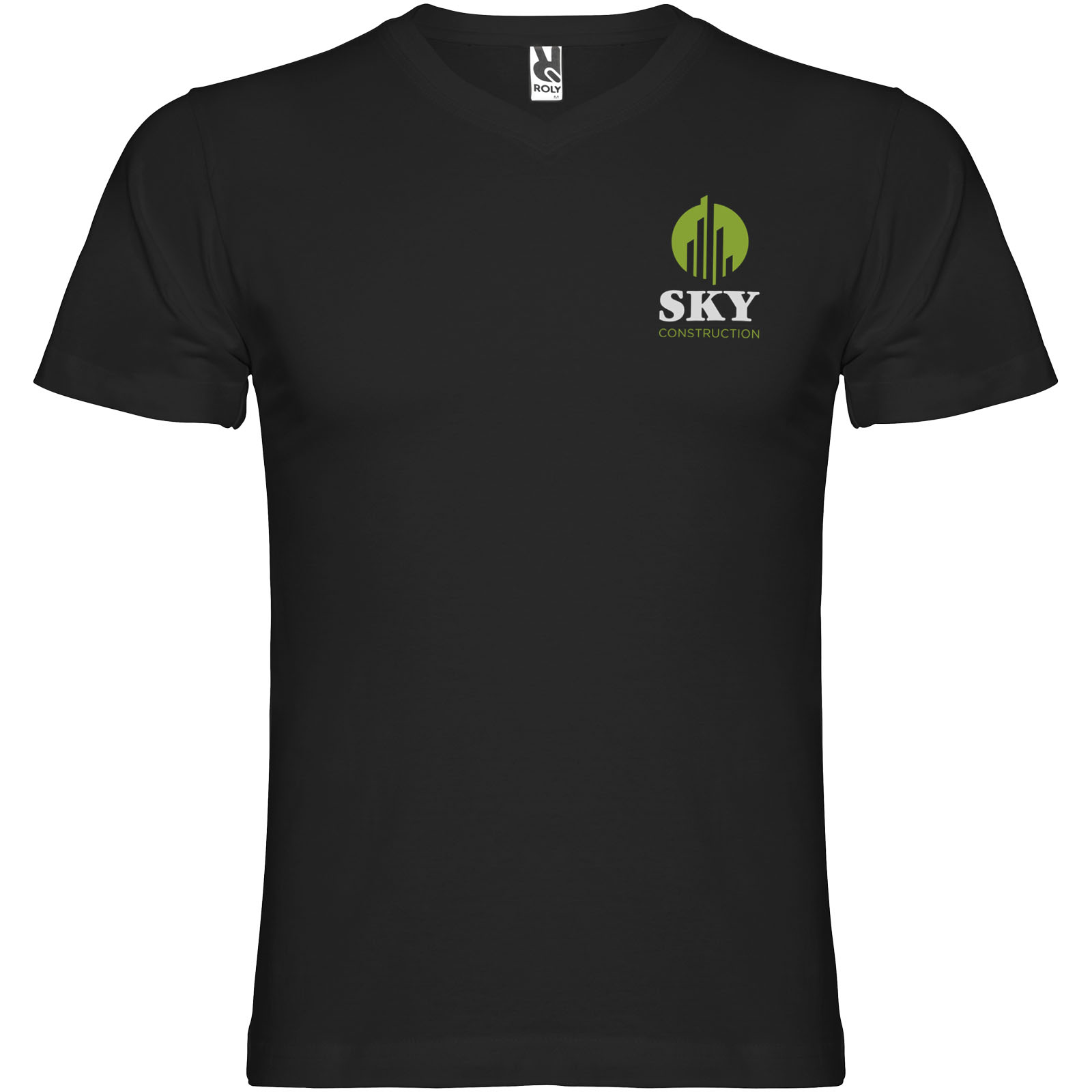 Roly T-shirt de 155 g/m² Samoyedo à col en V et manches courtes pour homme
