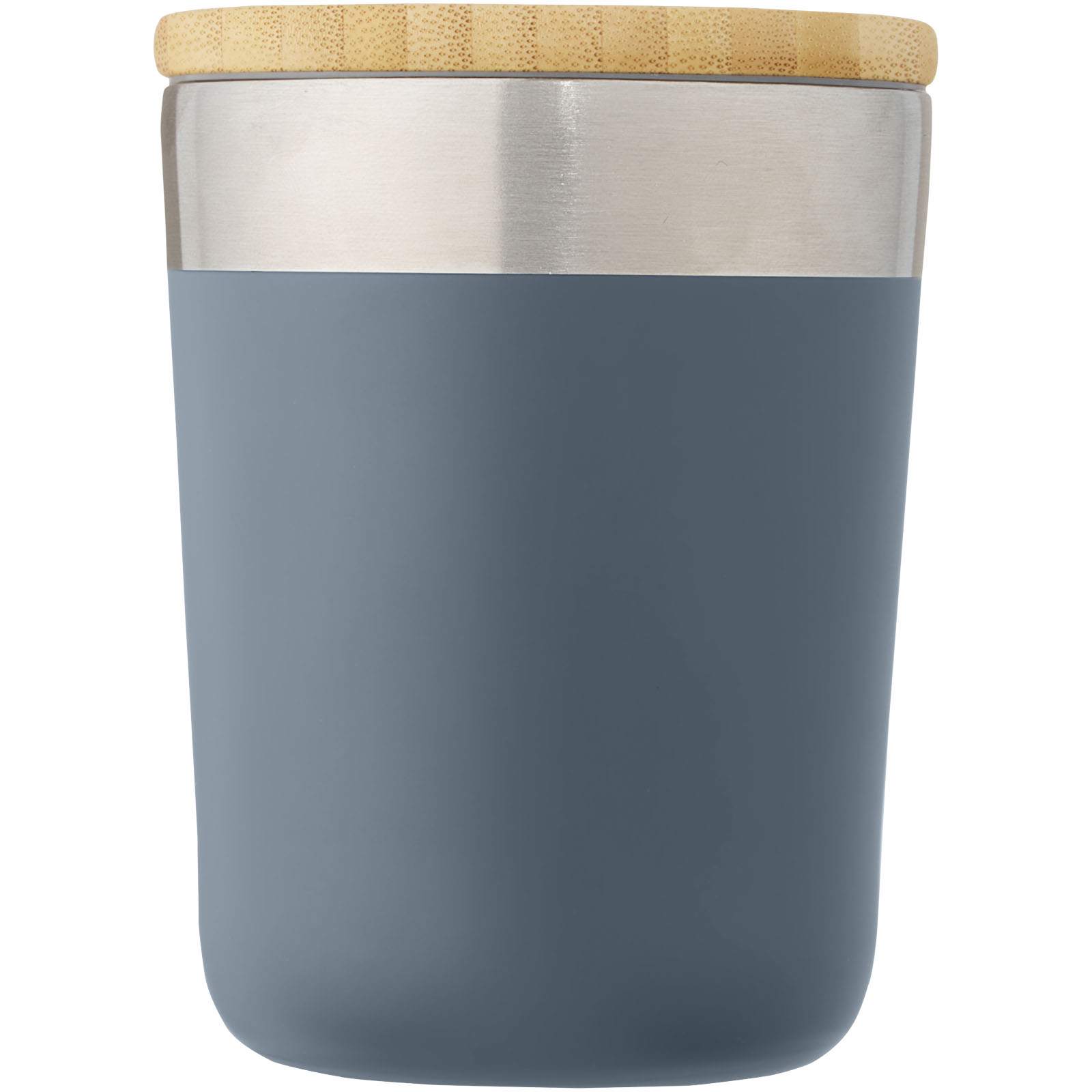 Gobelet Lagan de 330 ml en acier inoxydable avec isolation par le vide et couche de cuivre, avec couvercle en bambou