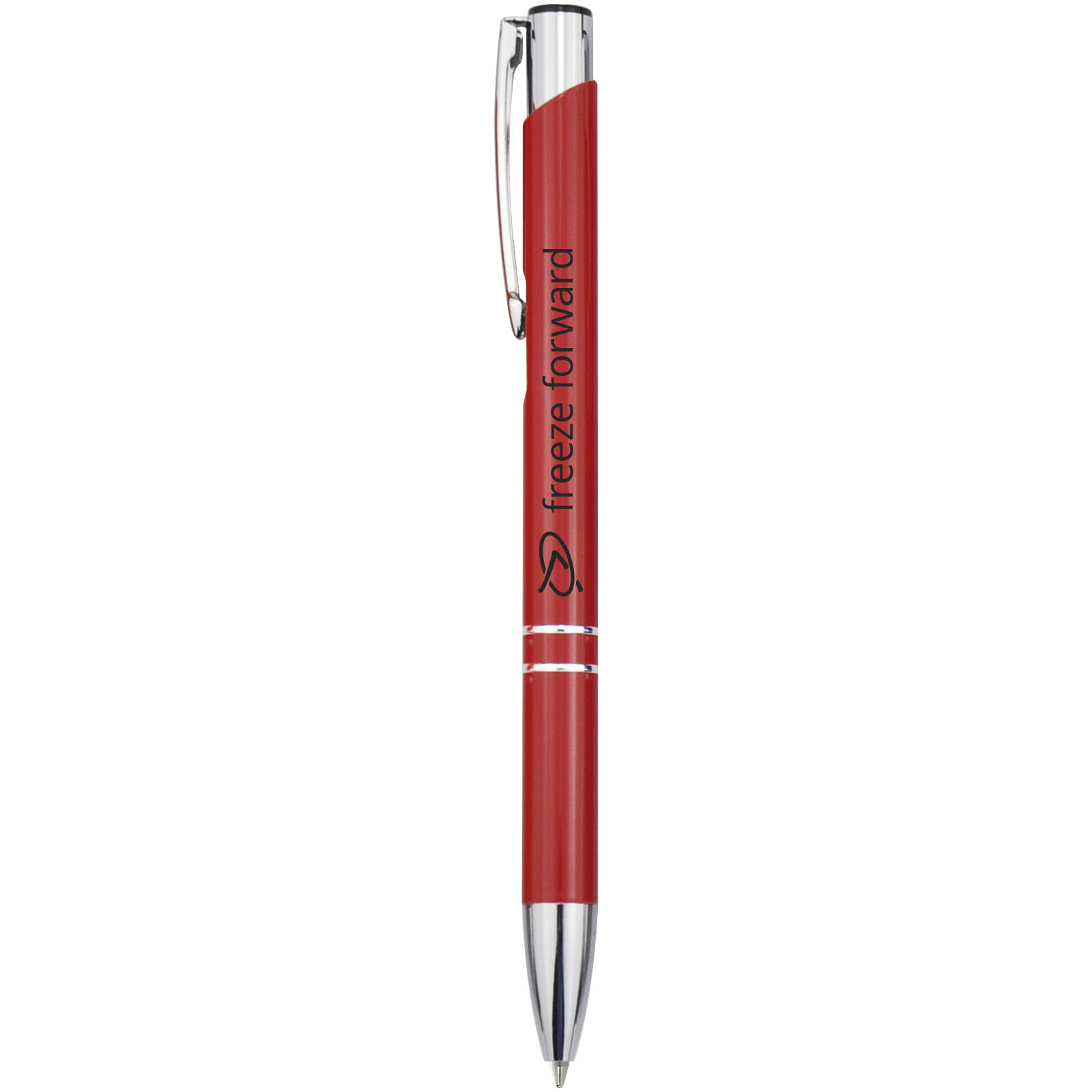Stylo bille rétractable en aluminium Moneta (encre noire)