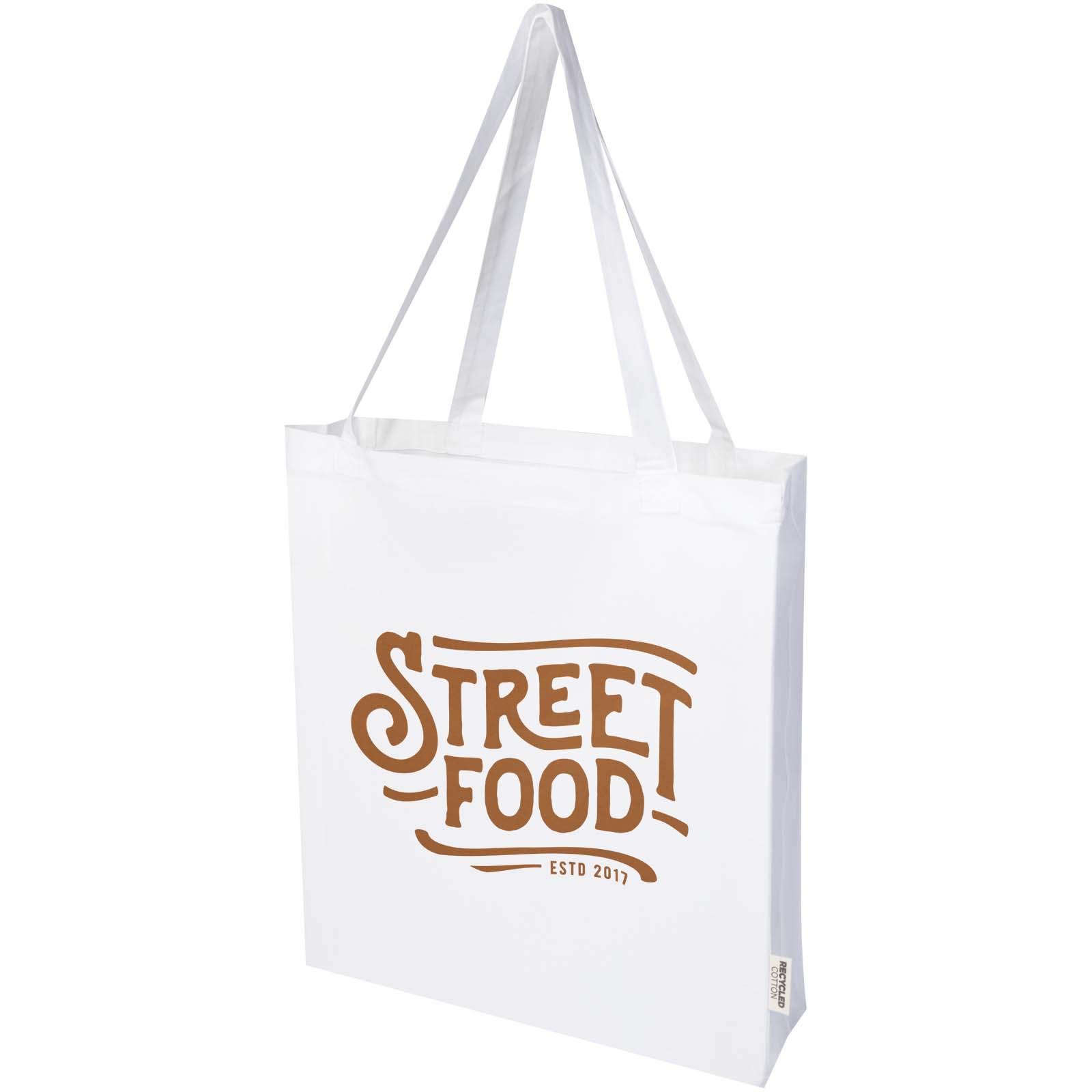 Sac shopping à soufflets Madras en coton recyclé 140 g/m² certifié GRS 12L