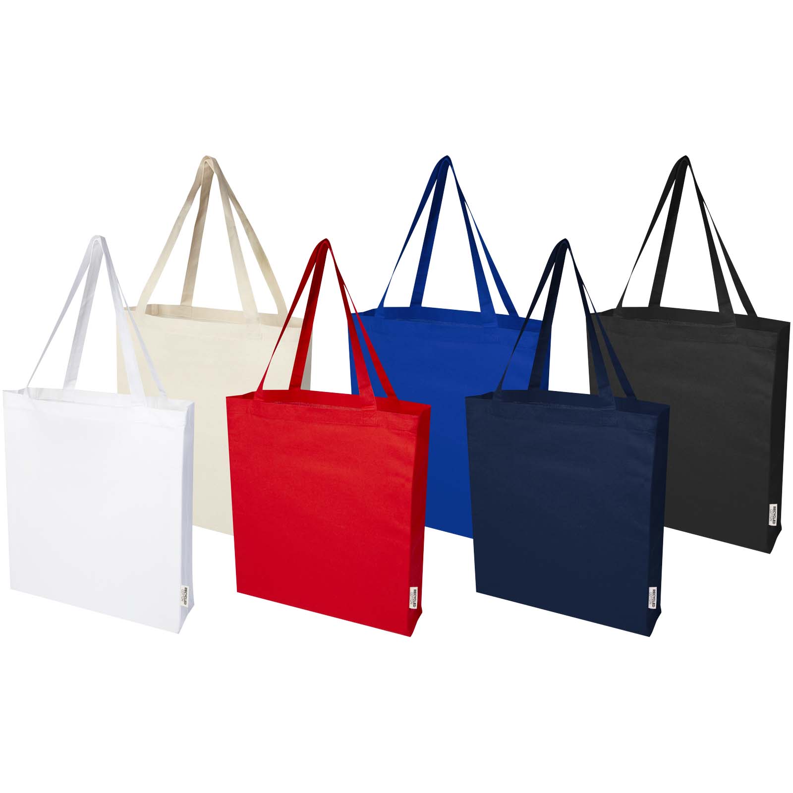 Sac shopping à soufflets Madras en coton recyclé 140 g/m² certifié GRS 12L