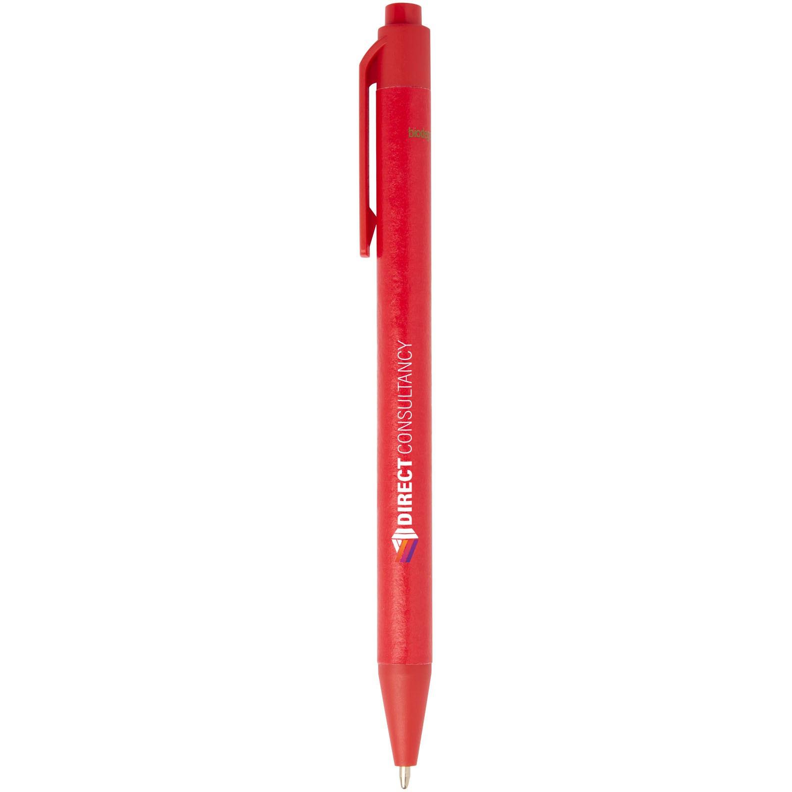 Stylo bille Chartik monochromatique en papier recyclé avec finition mate (encre noire)