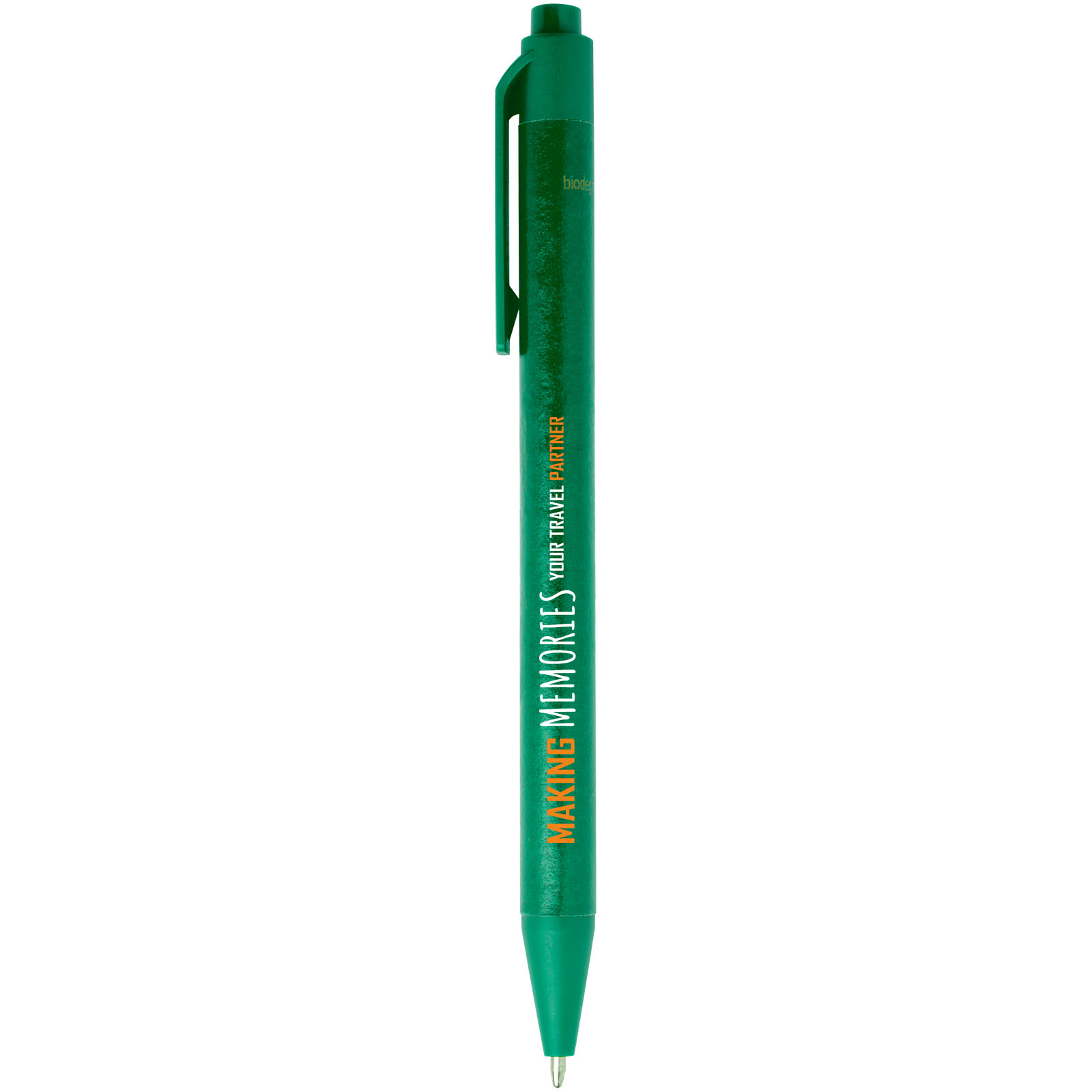 Stylo bille Chartik monochromatique en papier recyclé avec finition mate (encre noire)
