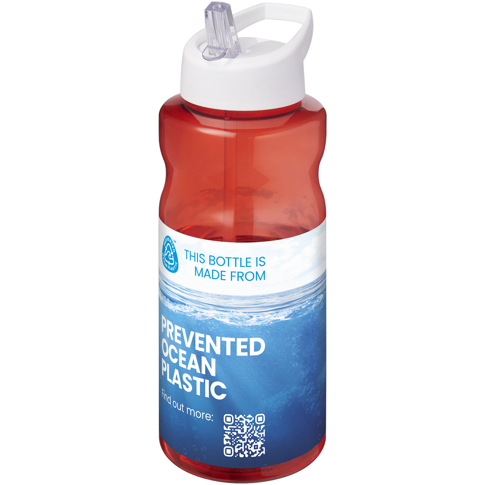Bouteille de sport H2O Active® Eco Big Base de 1 litre avec couvercle à bec verseur