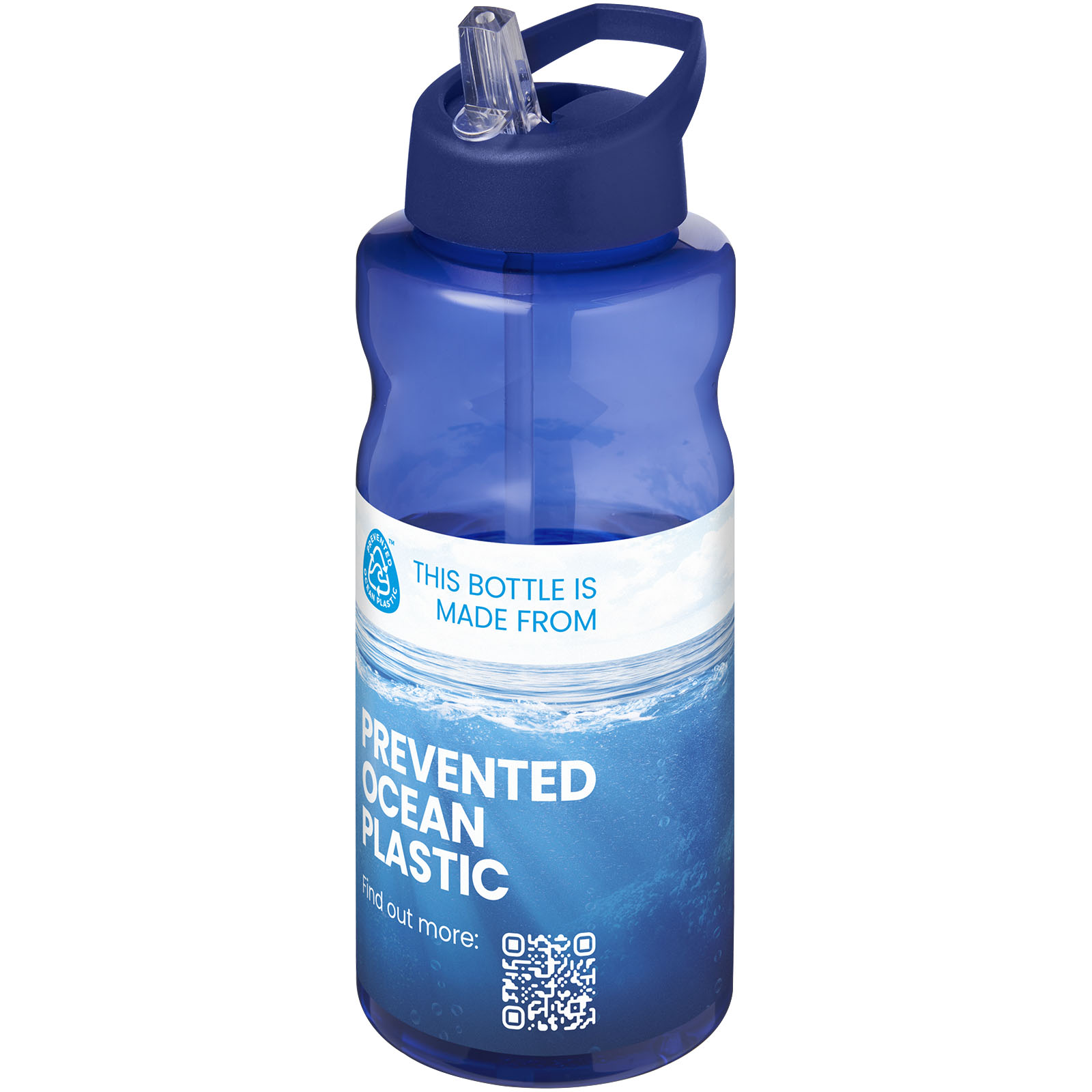 Bouteille de sport H2O Active® Eco Big Base de 1 litre avec couvercle à bec verseur