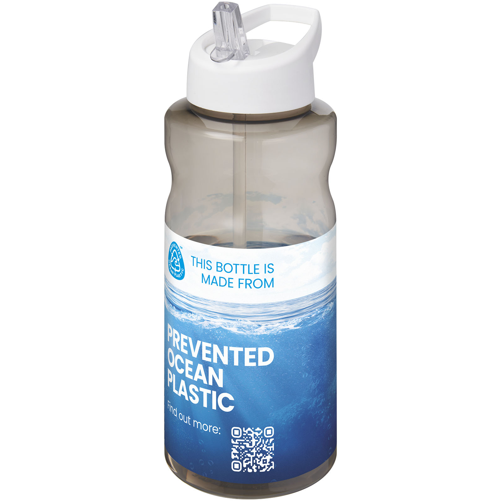Bouteille de sport H2O Active® Eco Big Base de 1 litre avec couvercle à bec verseur