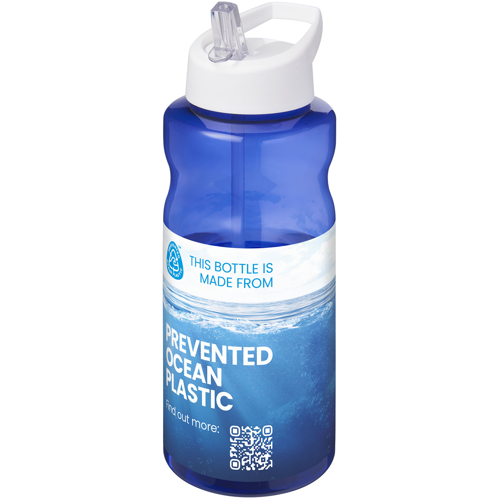 Bouteille de sport H2O Active® Eco Big Base de 1 litre avec couvercle à bec verseur