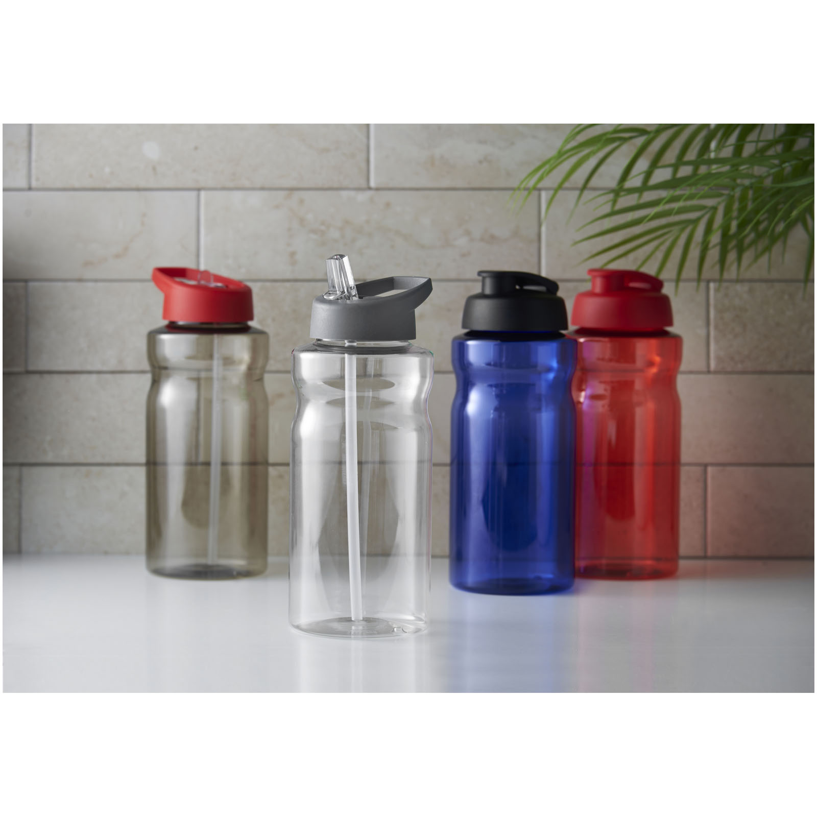Bouteille de sport H2O Active® Eco Big Base de 1 litre avec couvercle à bec verseur
