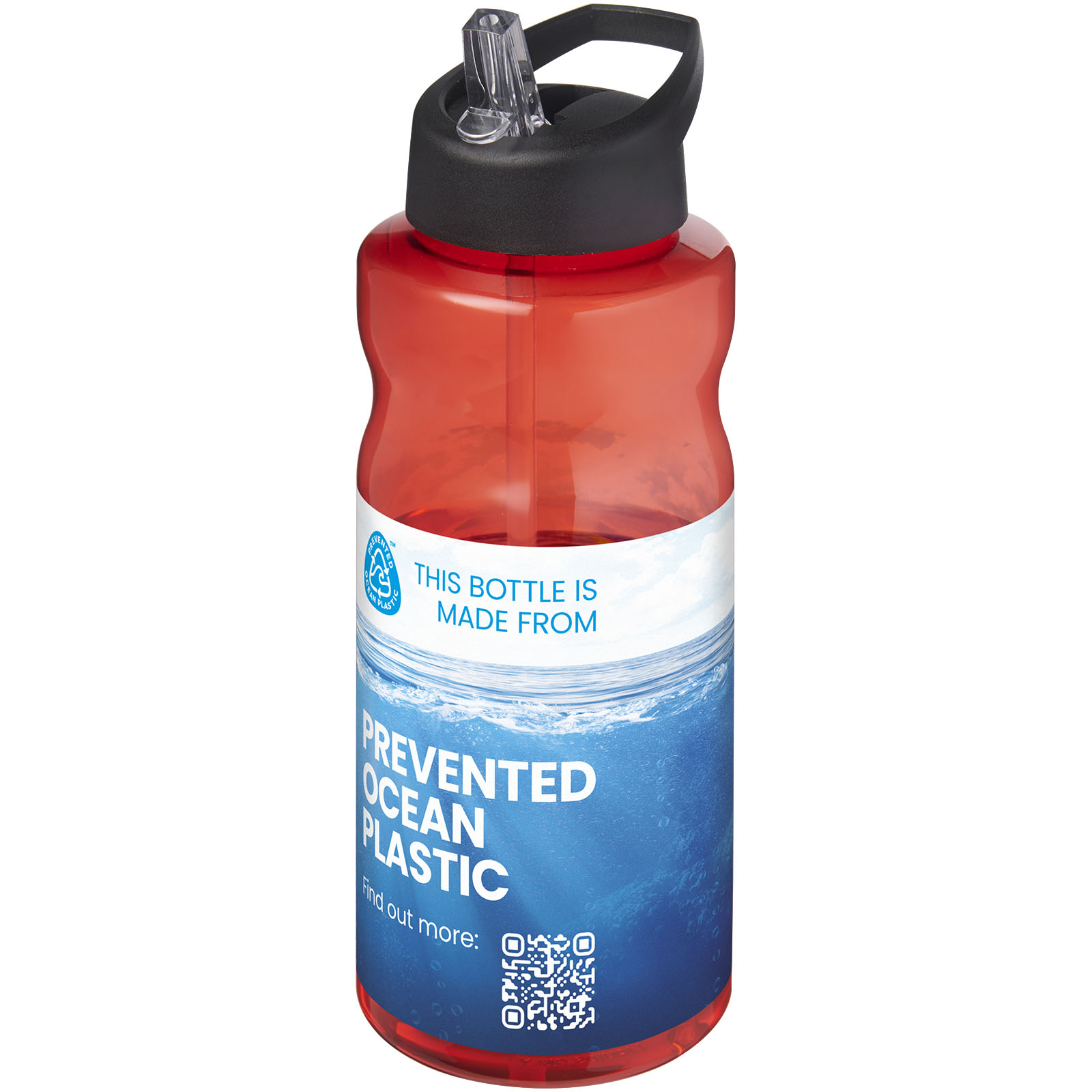Bouteille de sport H2O Active® Eco Big Base de 1 litre avec couvercle à bec verseur