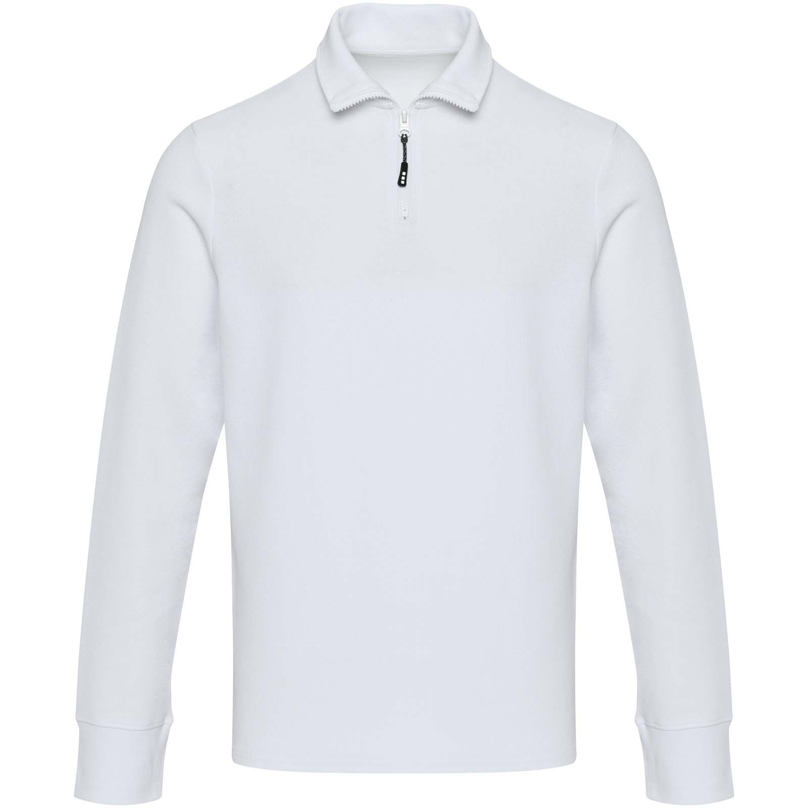 Elevate Polo unisexe de 245 g/m² Apollo à manches longues et demi fermeture éclair