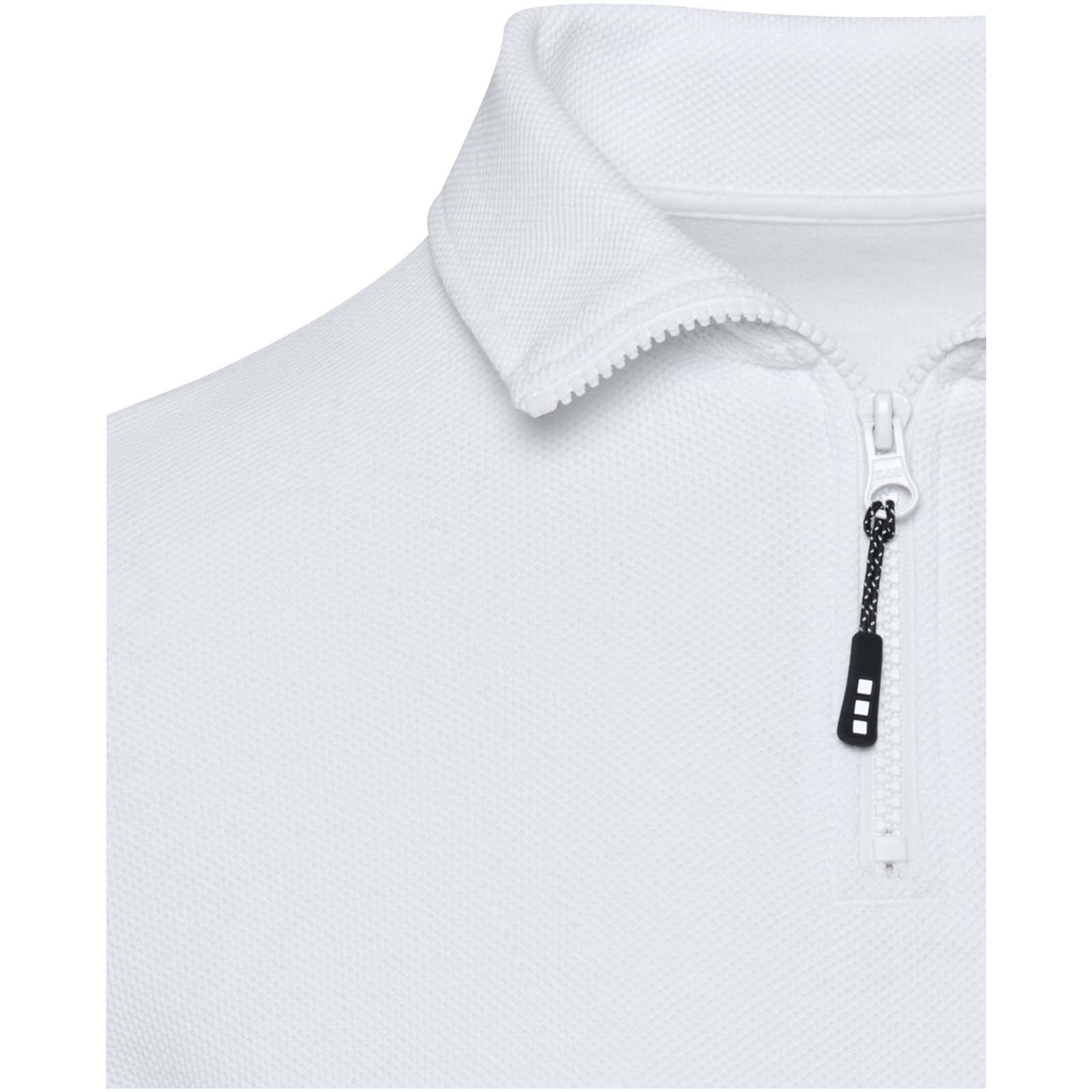 Elevate Polo unisexe de 245 g/m² Apollo à manches longues et demi fermeture éclair
