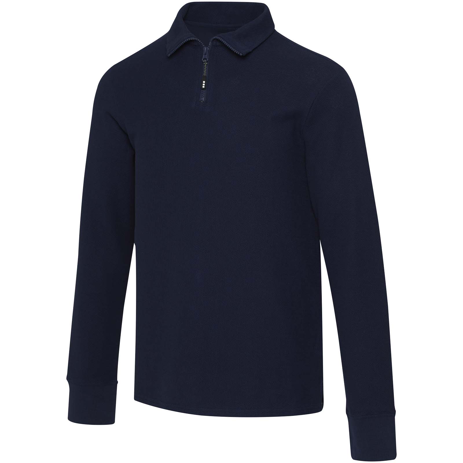 Elevate Polo unisexe de 245 g/m² Apollo à manches longues et demi fermeture éclair