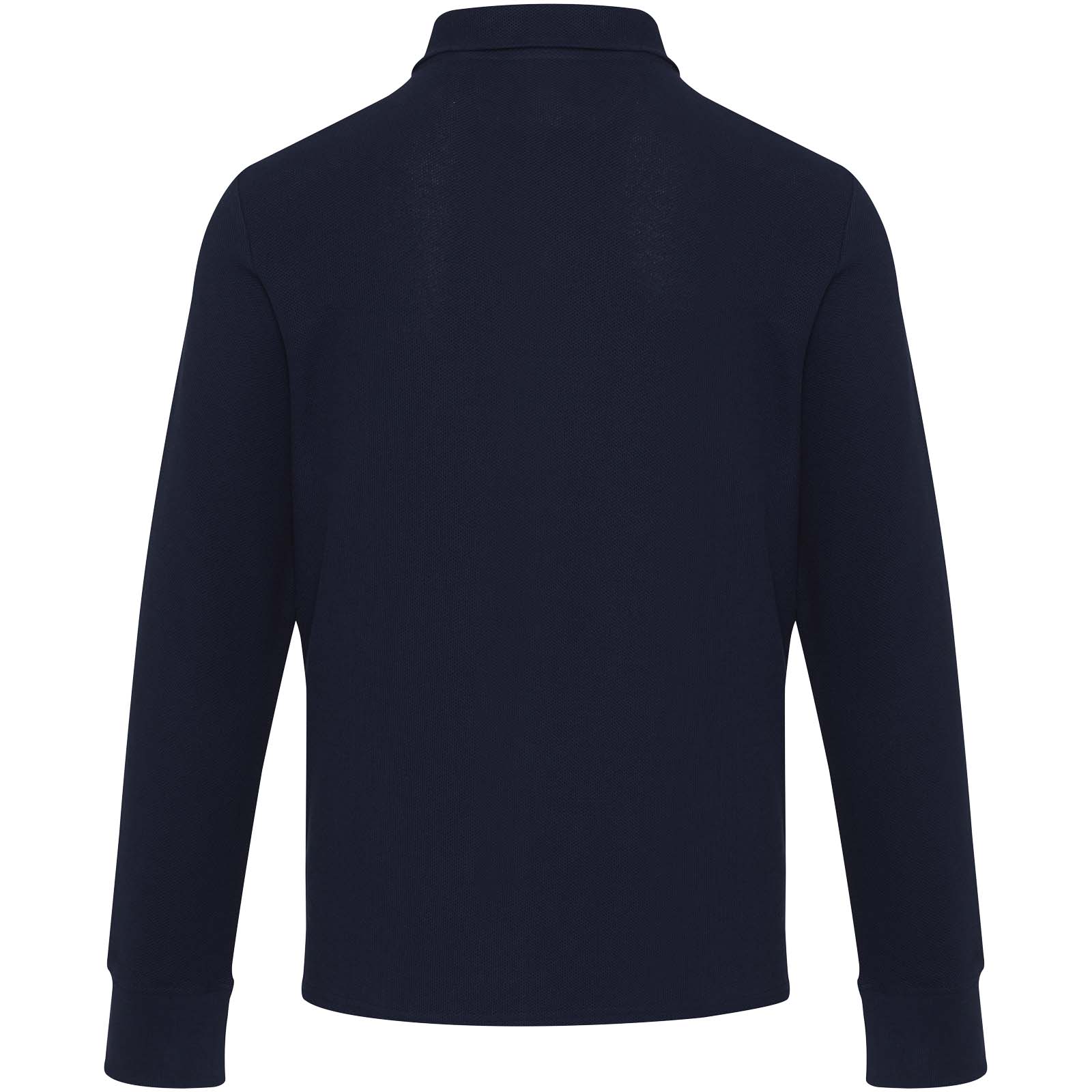 Elevate Polo unisexe de 245 g/m² Apollo à manches longues et demi fermeture éclair