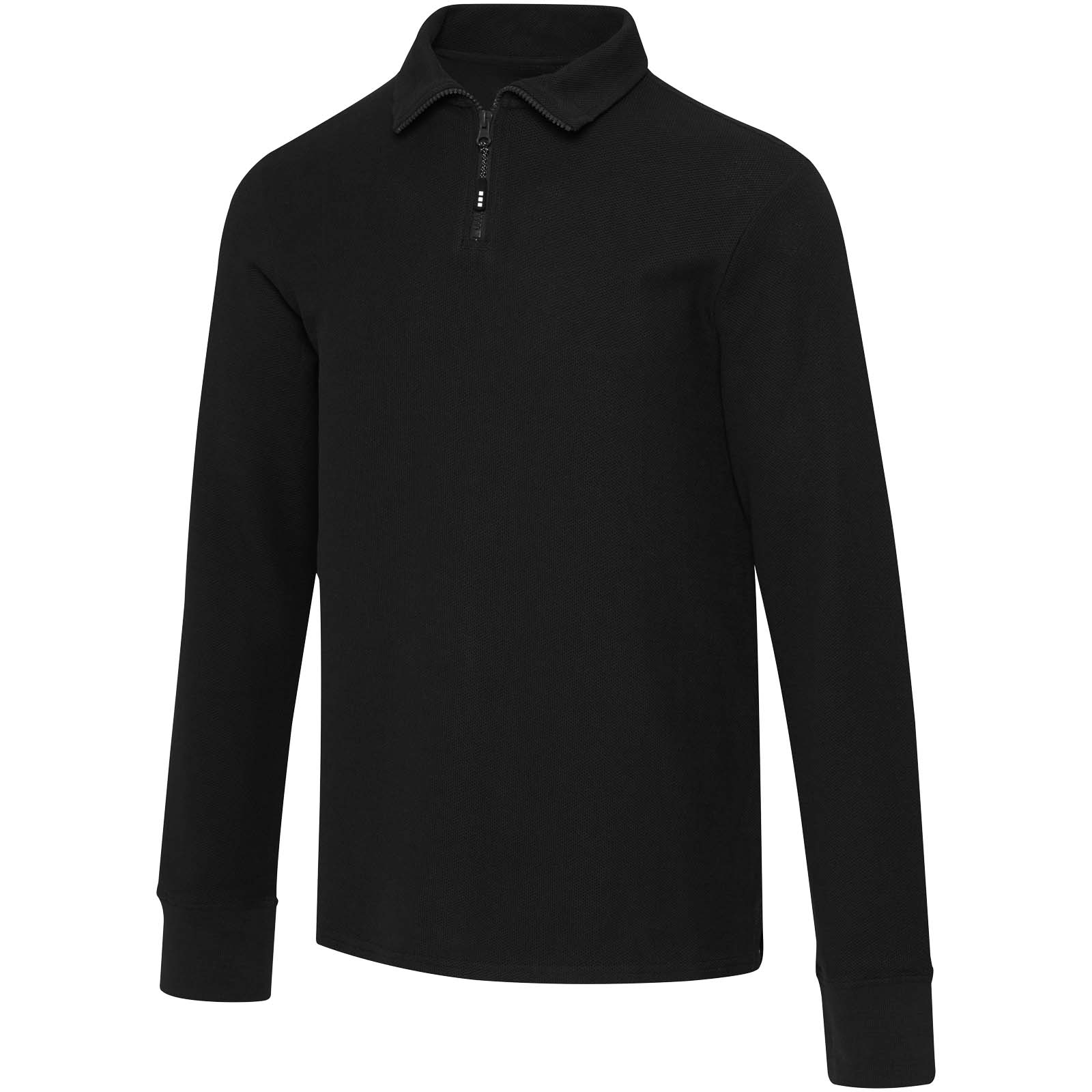 Elevate Polo unisexe de 245 g/m² Apollo à manches longues et demi fermeture éclair
