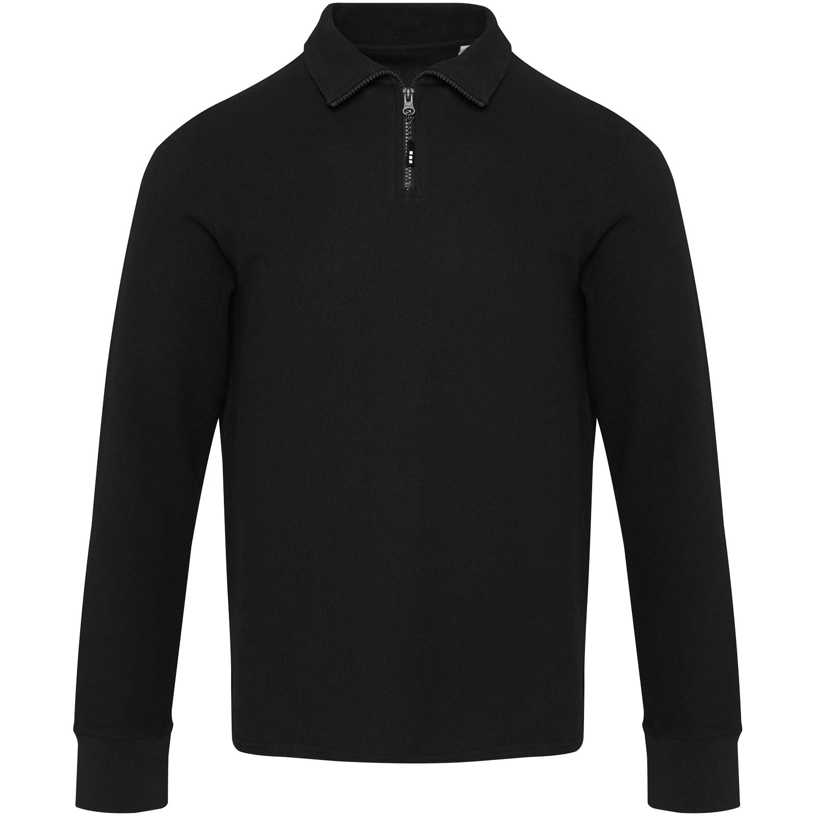 Elevate Polo unisexe de 245 g/m² Apollo à manches longues et demi fermeture éclair