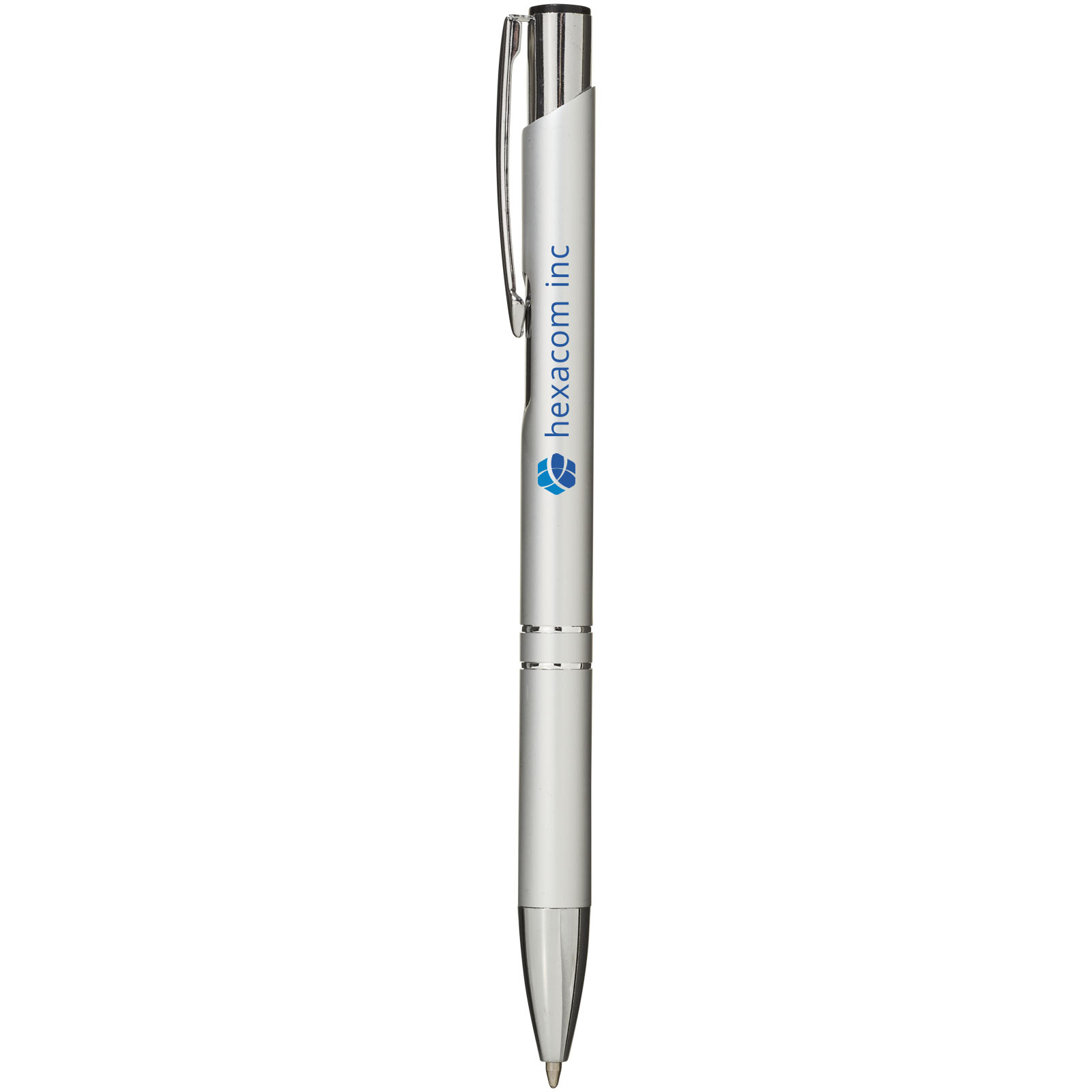 Stylo bille rétractable en aluminium Moneta (encre bleue)
