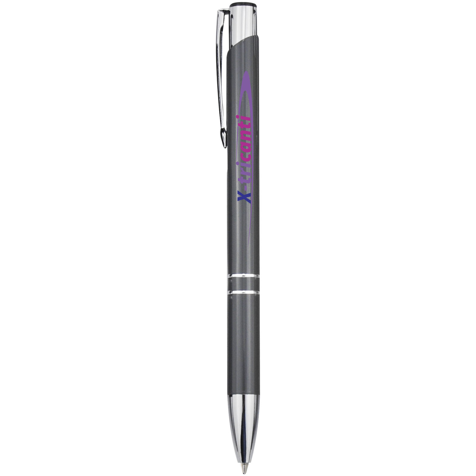 Stylo bille rétractable en aluminium Moneta (encre bleue)