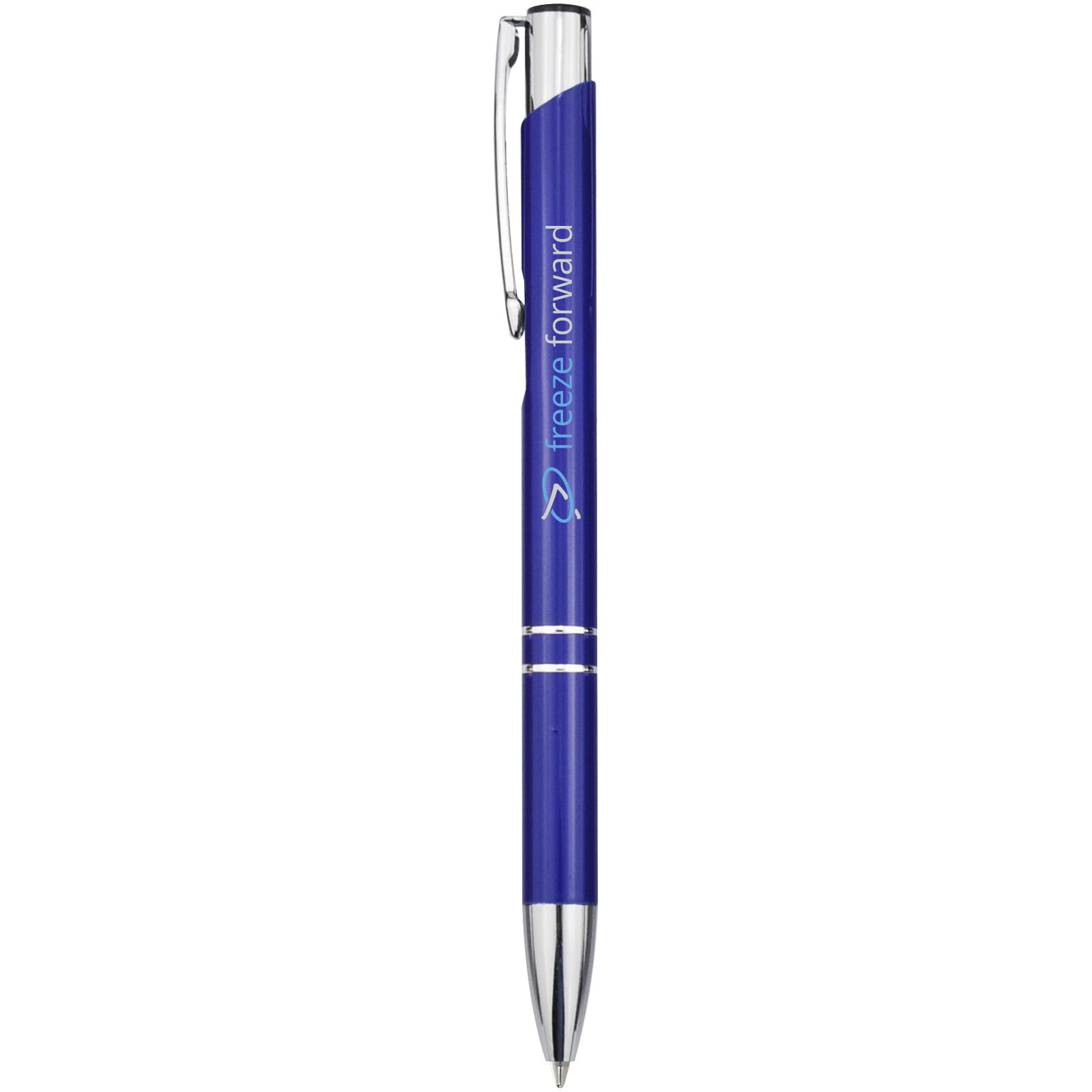 Stylo bille rétractable en aluminium Moneta (encre bleue)