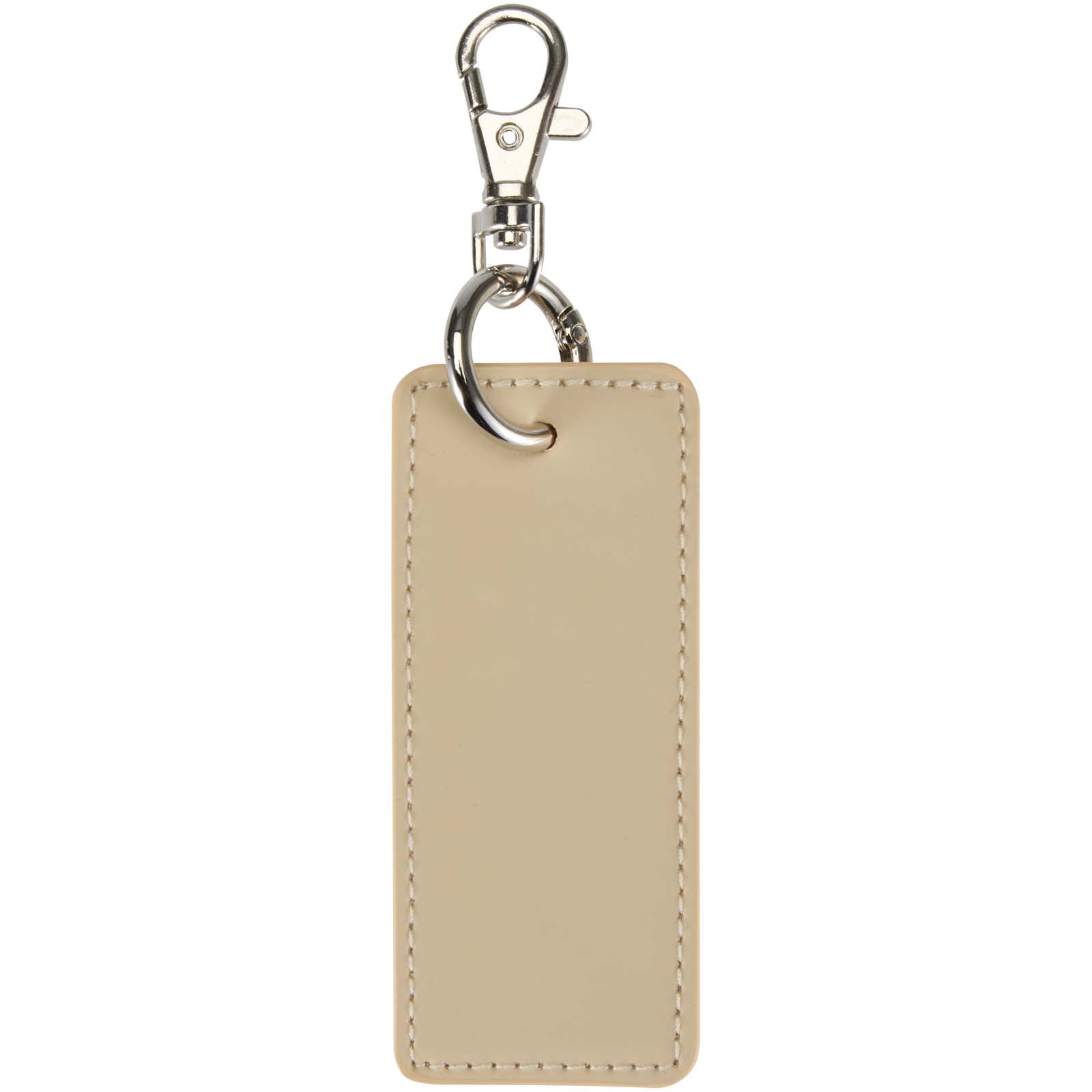 Porte-clés rectangulaire à breloques en matériaux recyclés certifié GRS Resi Plus