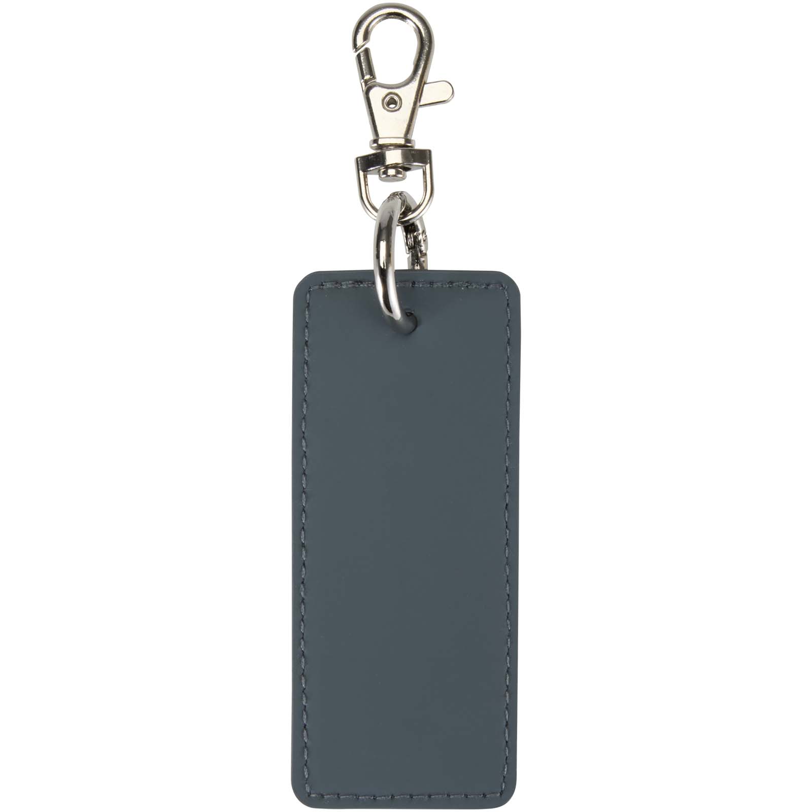 Porte-clés rectangulaire à breloques en matériaux recyclés certifié GRS Resi Plus