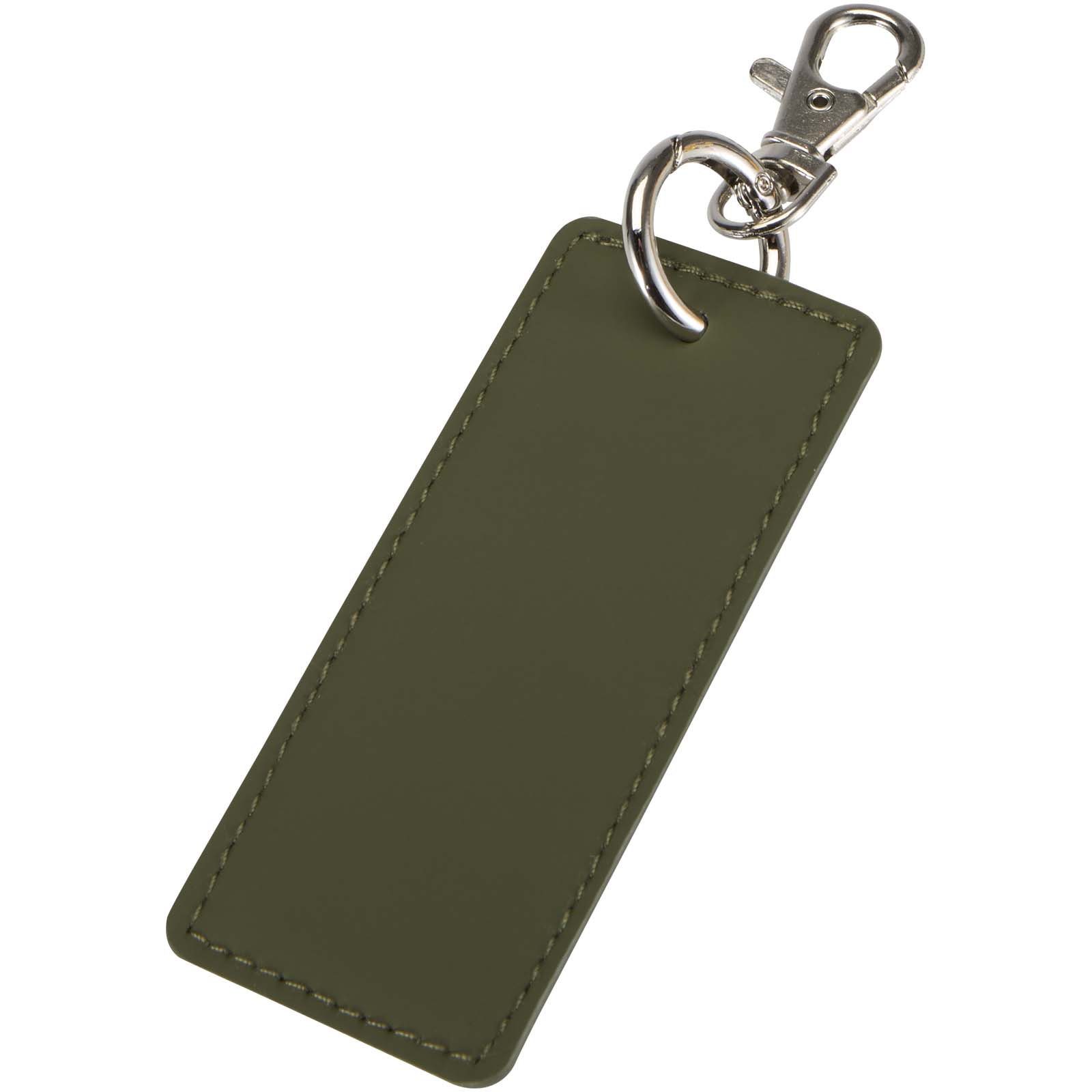 Porte-clés rectangulaire à breloques en matériaux recyclés certifié GRS Resi Plus