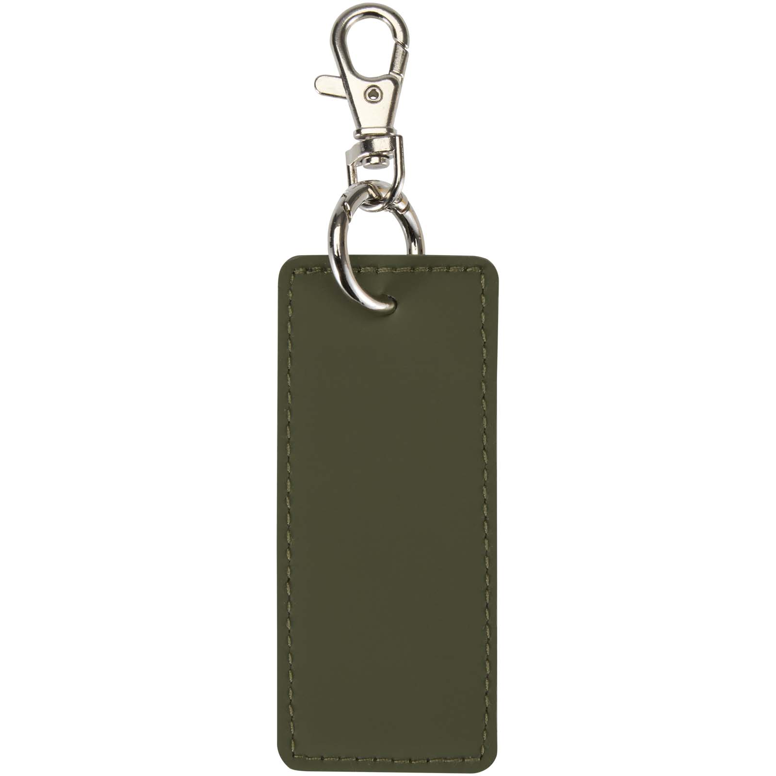 Porte-clés rectangulaire à breloques en matériaux recyclés certifié GRS Resi Plus