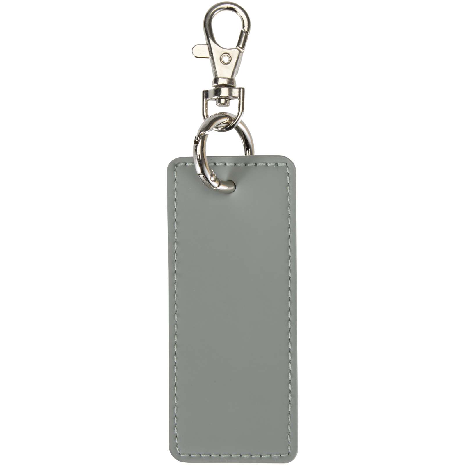 Porte-clés rectangulaire à breloques en matériaux recyclés certifié GRS Resi Plus