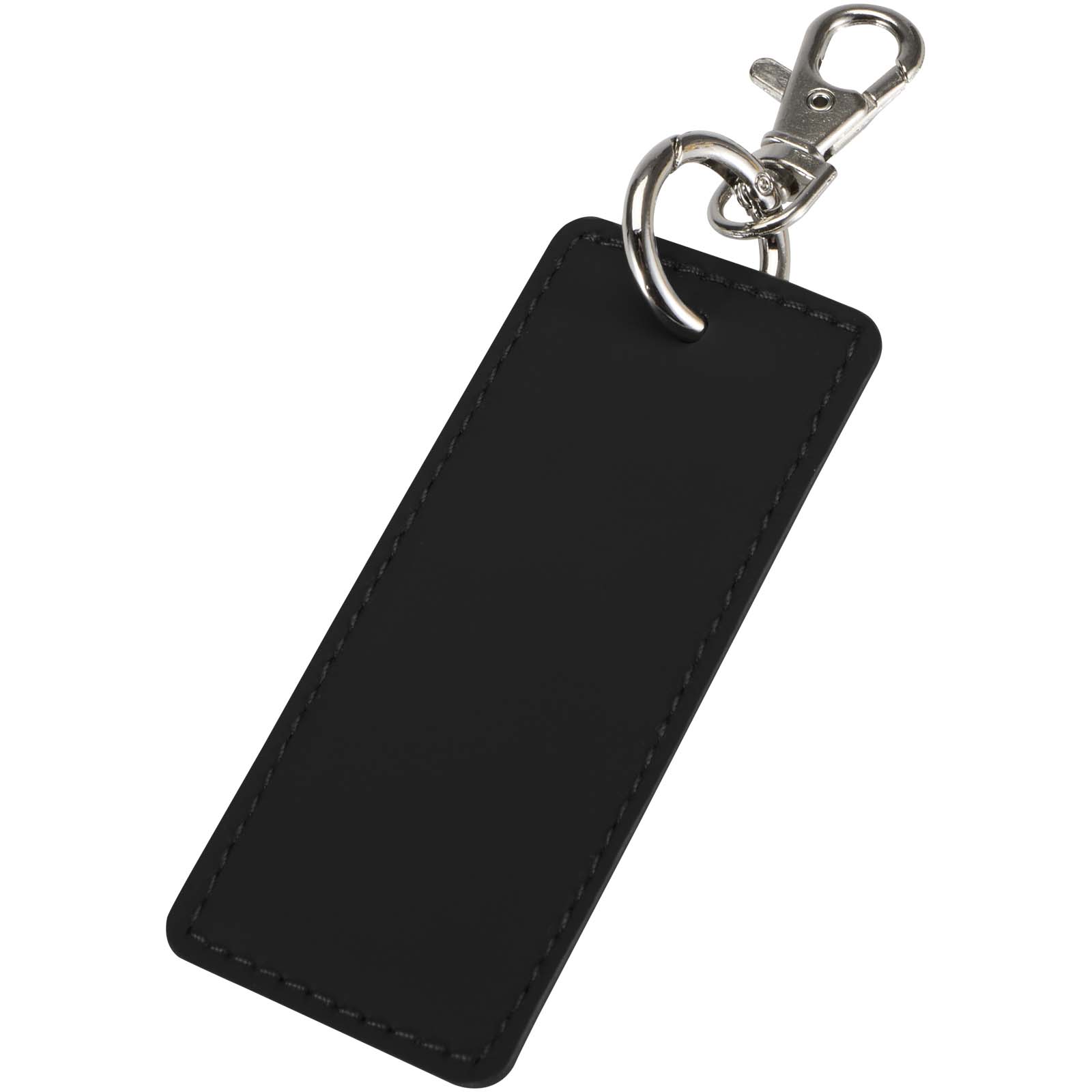 Porte-clés rectangulaire à breloques en matériaux recyclés certifié GRS Resi Plus