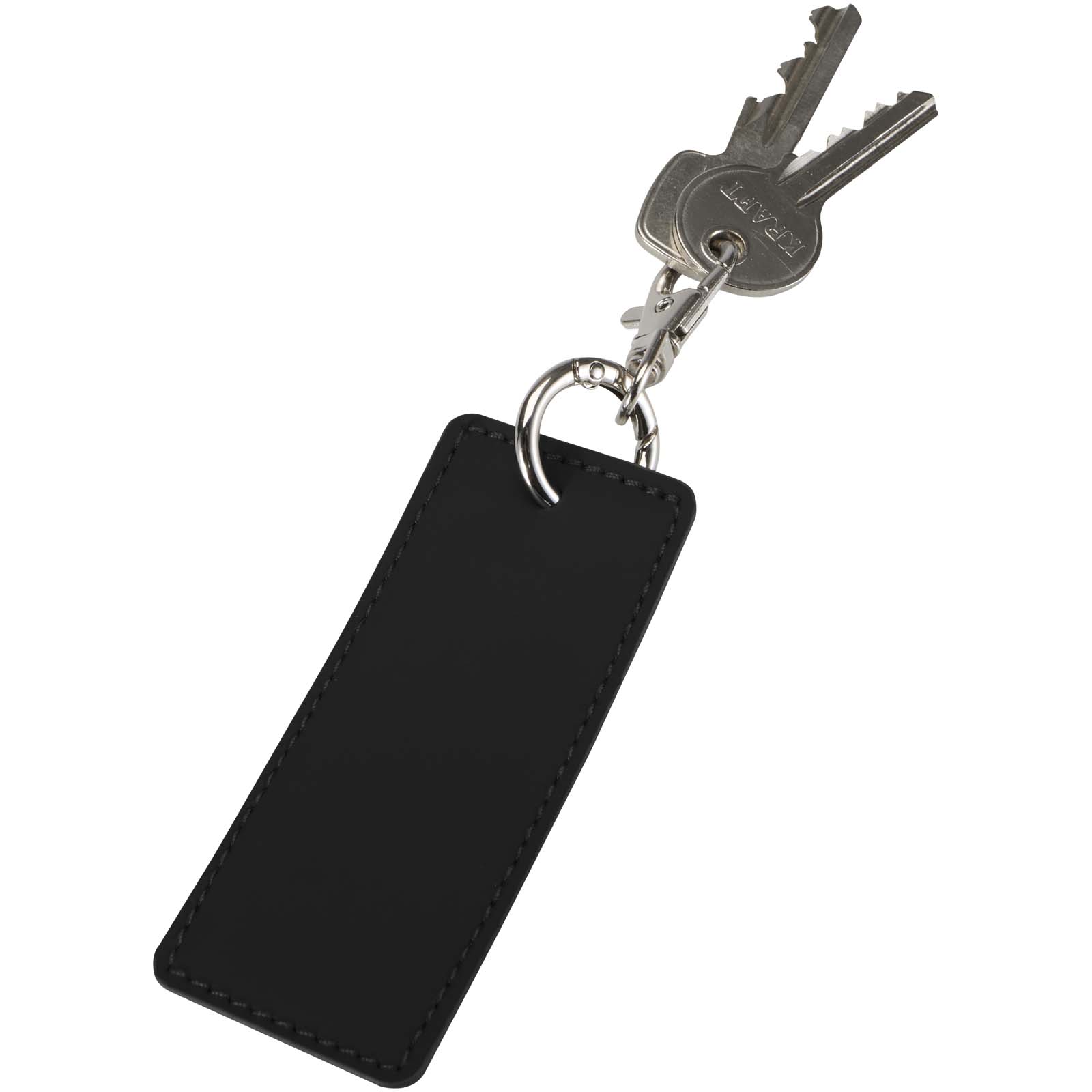 Porte-clés rectangulaire à breloques en matériaux recyclés certifié GRS Resi Plus
