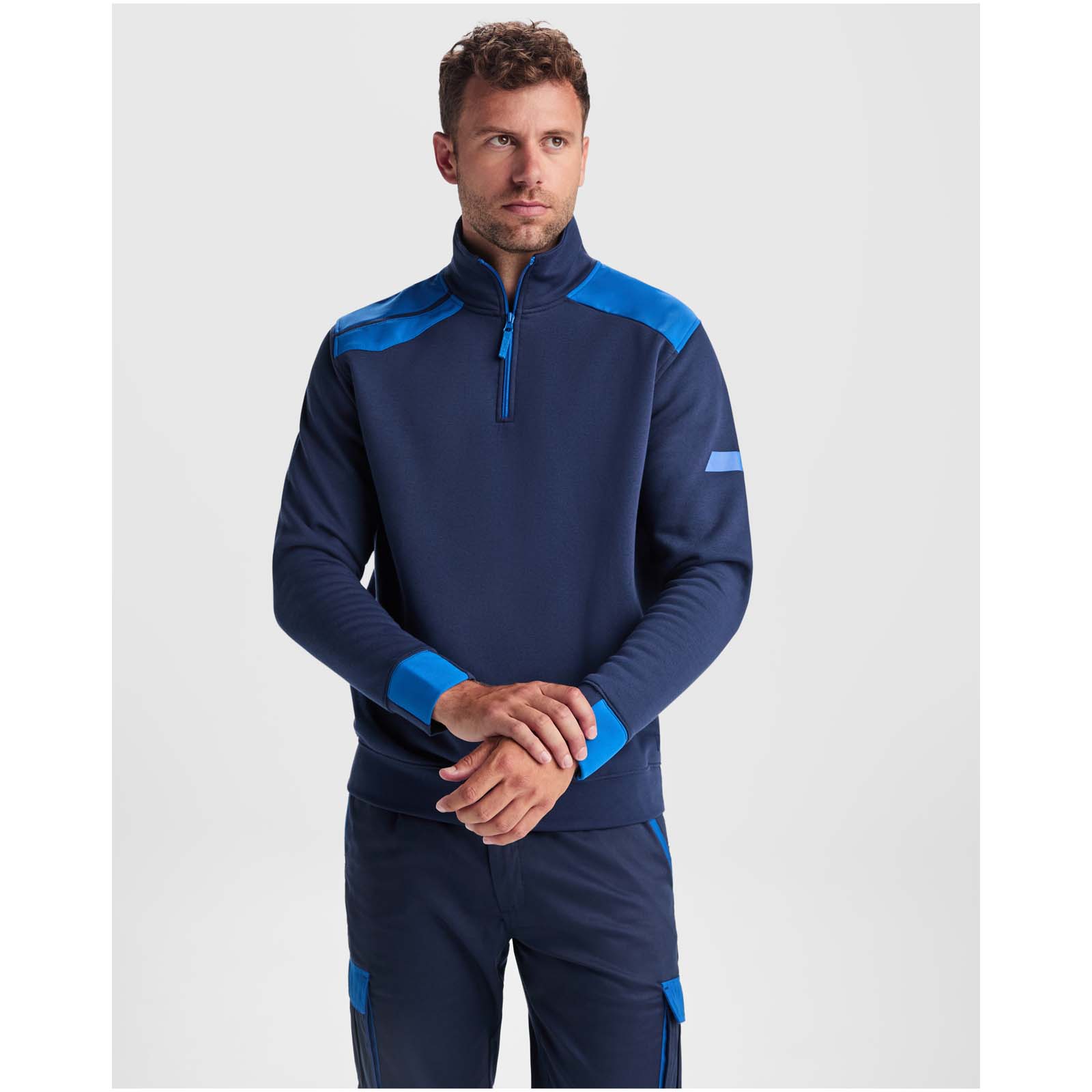 Roly WRK Pull demi-fermé pour homme Maverick de 280 g/m2