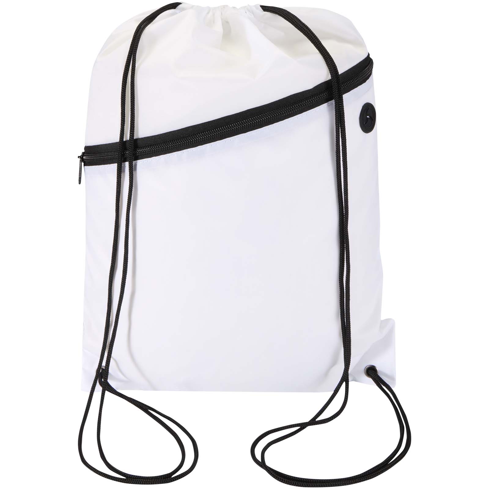 Sac à cordon Oriole en RPET avec poche avant zippée, 5 L