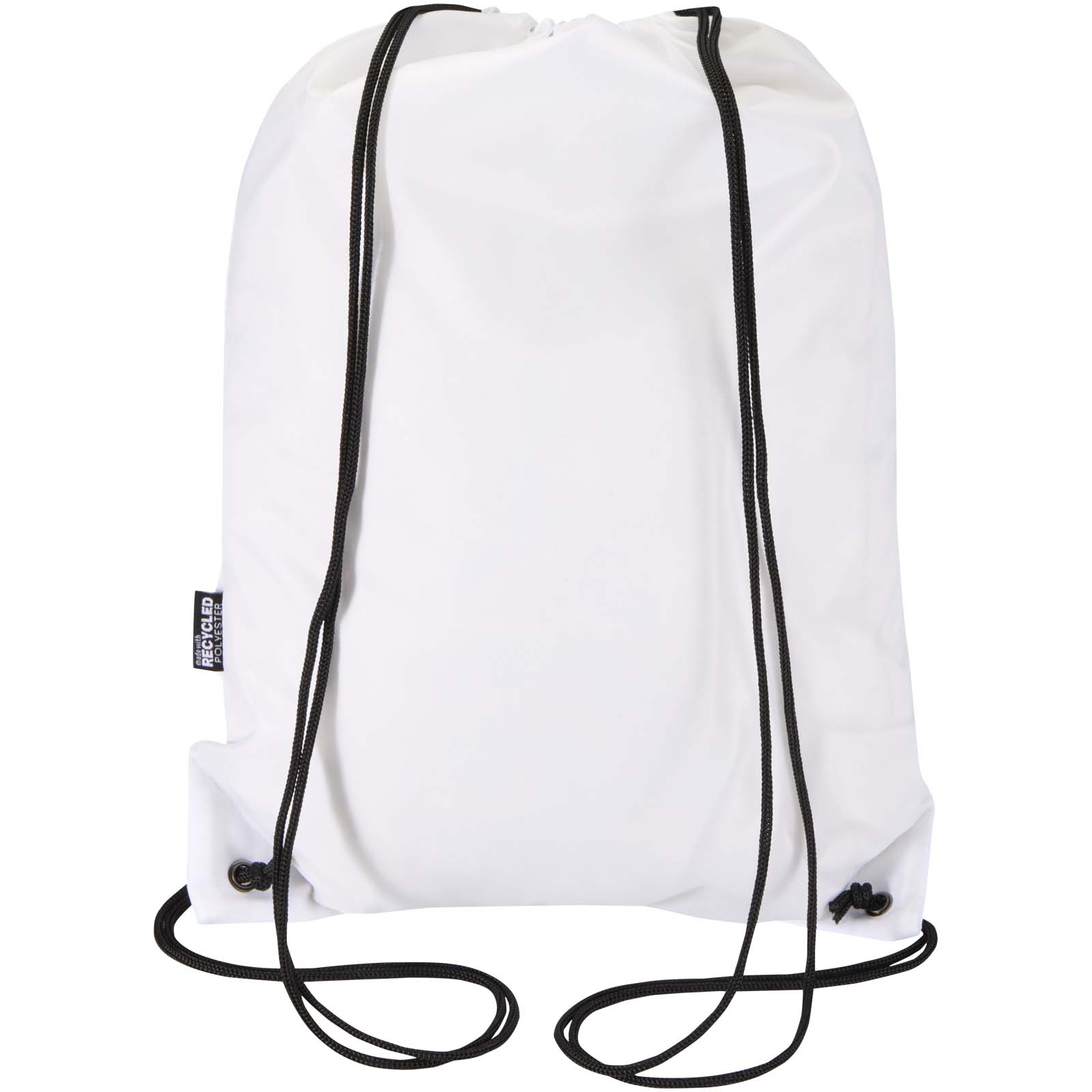 Sac à cordon Oriole en RPET avec poche avant zippée, 5 L