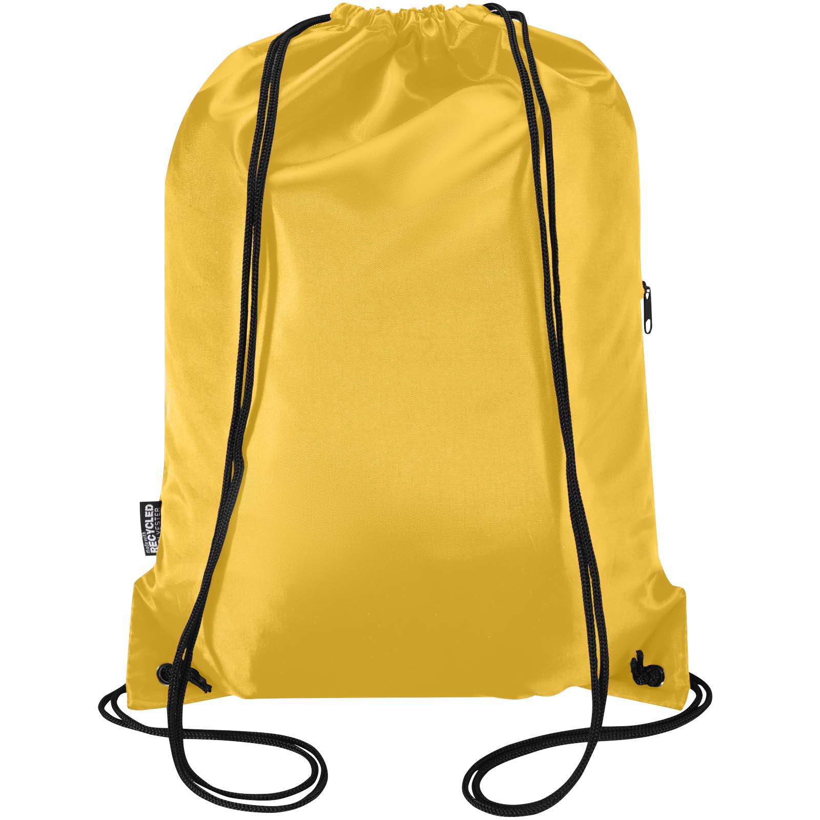 Sac à cordon Oriole en RPET avec poche avant zippée, 5 L