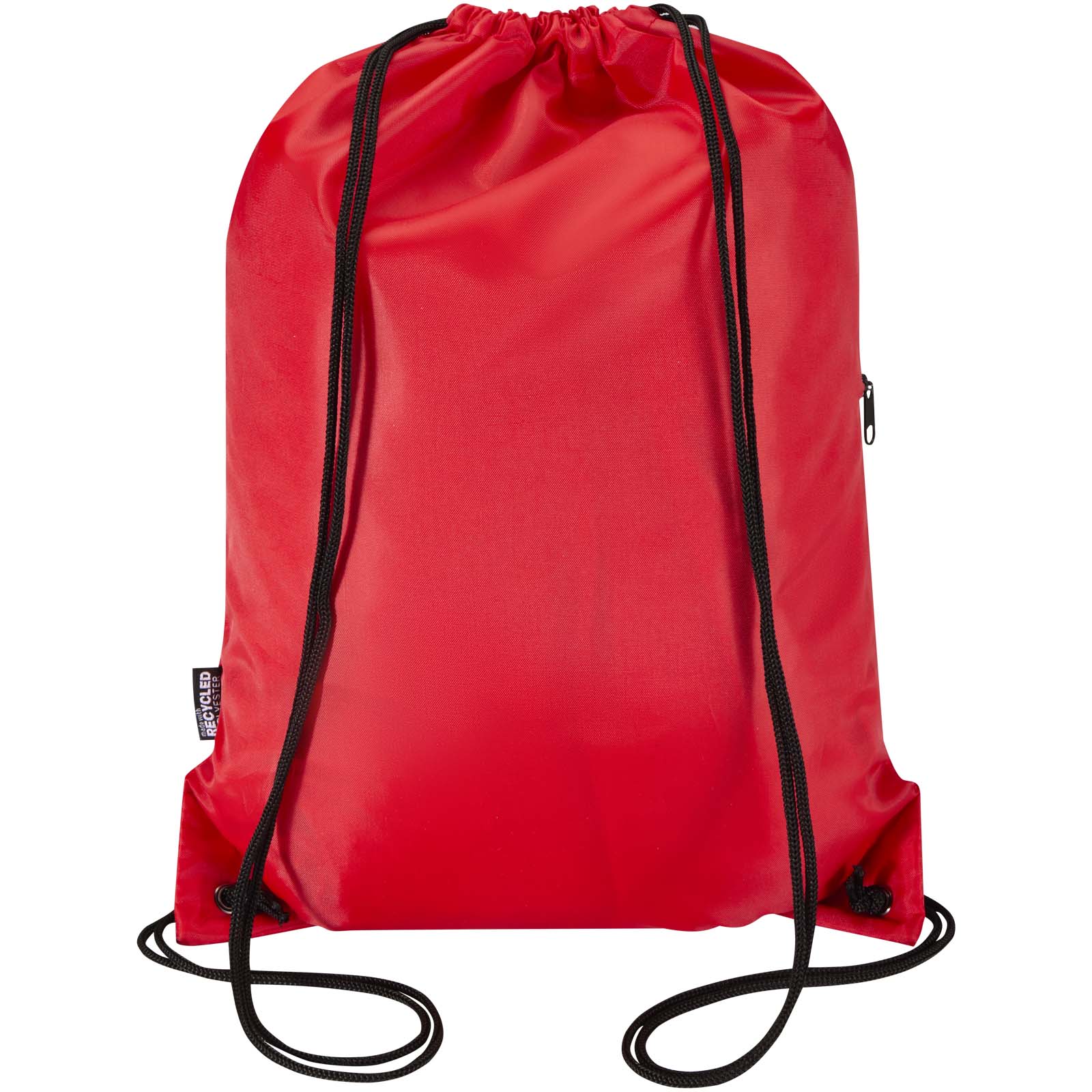 Sac à cordon Oriole en RPET avec poche avant zippée, 5 L